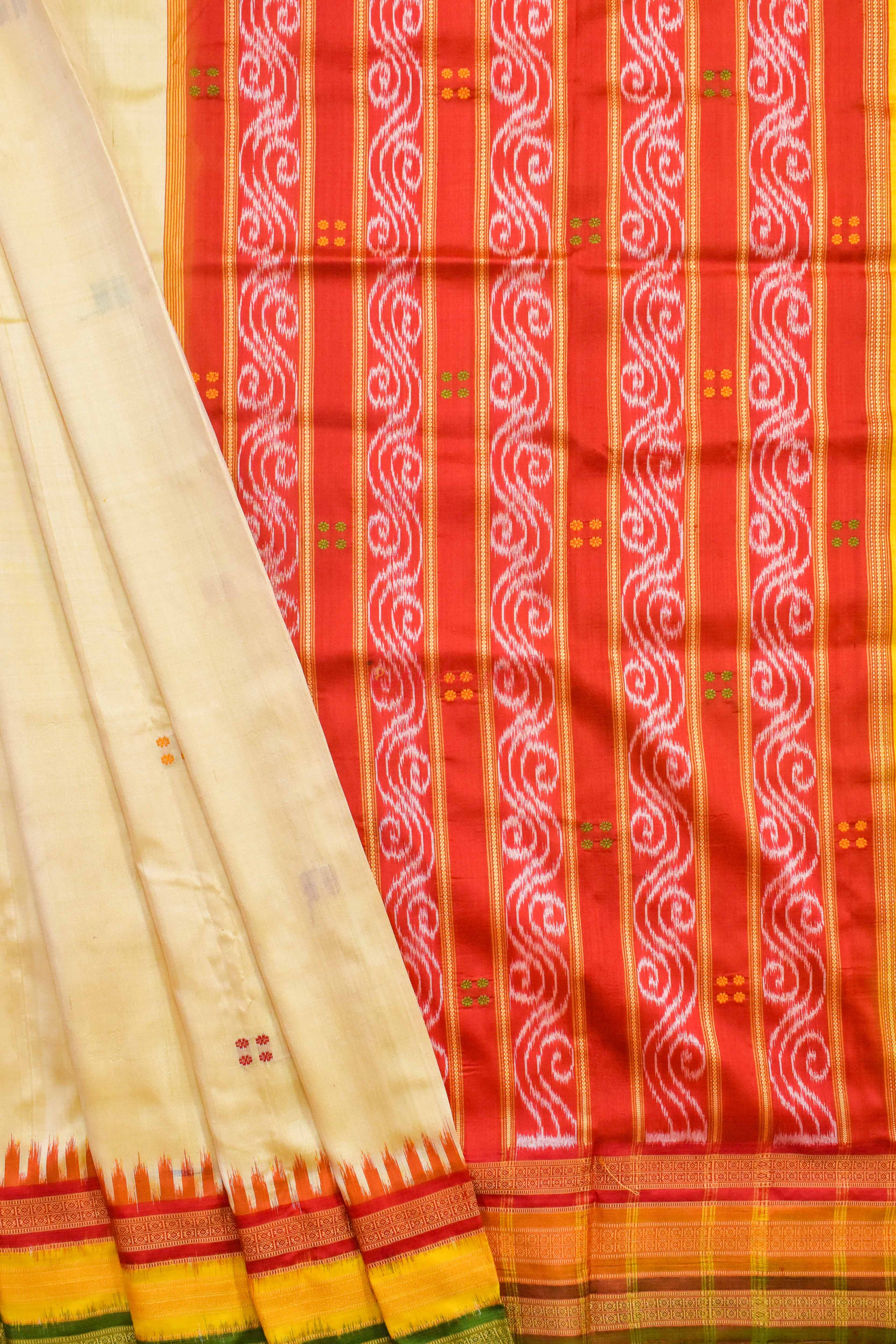 Ghee Kathifera Triple Border Khandua Silk