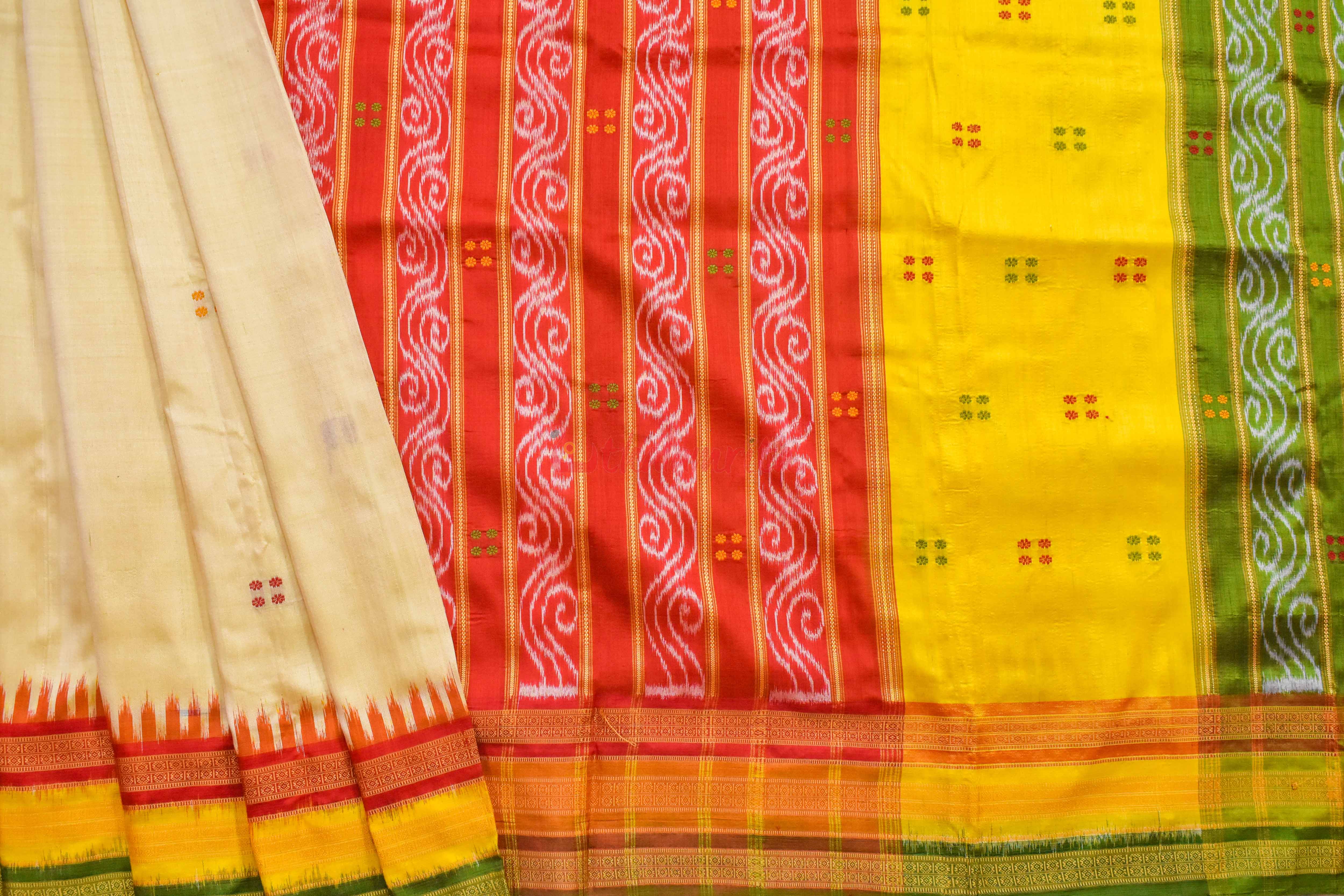 Ghee Kathifera Triple Border Khandua Silk