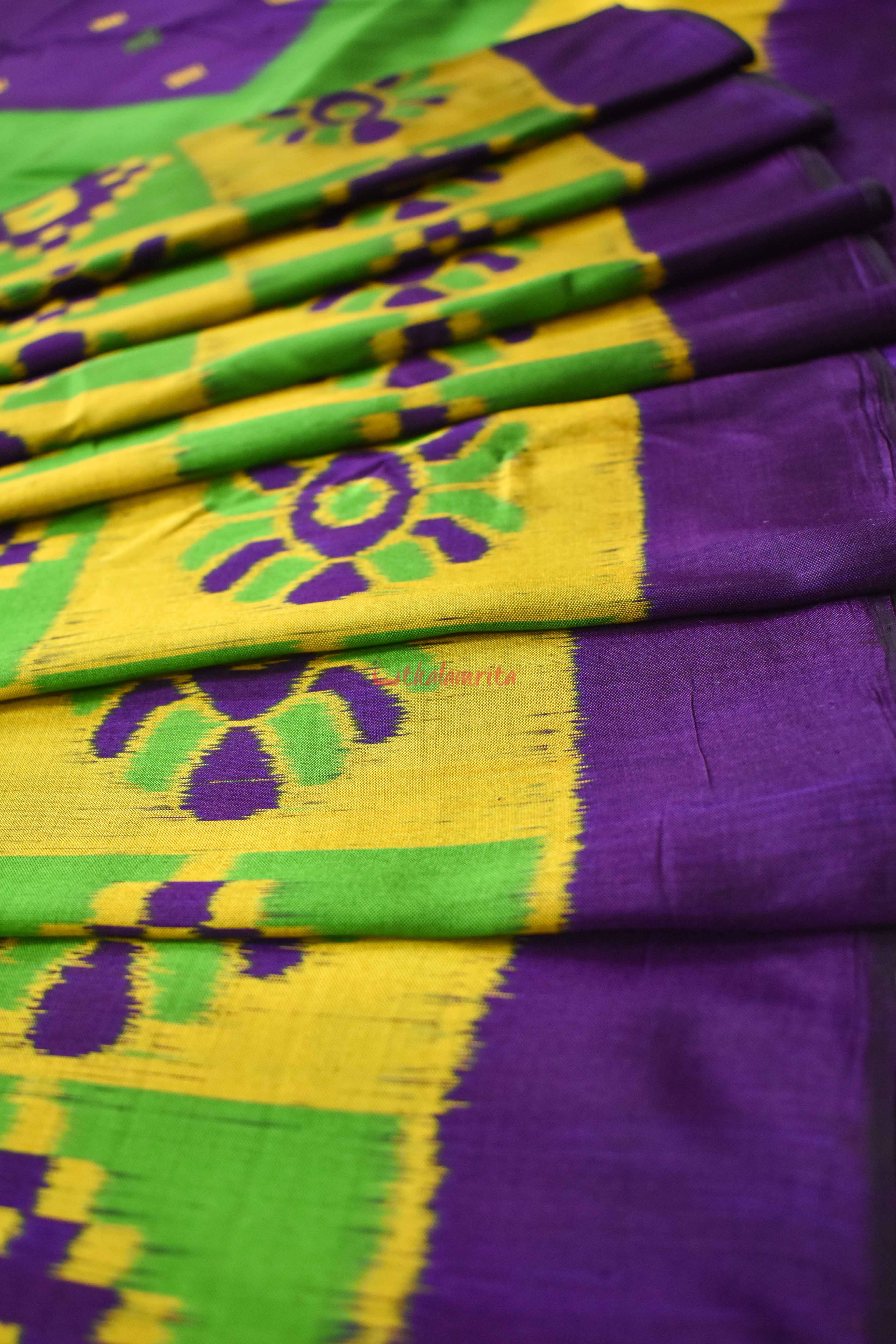 Purple Lemon Pasapali Khandua Silk
