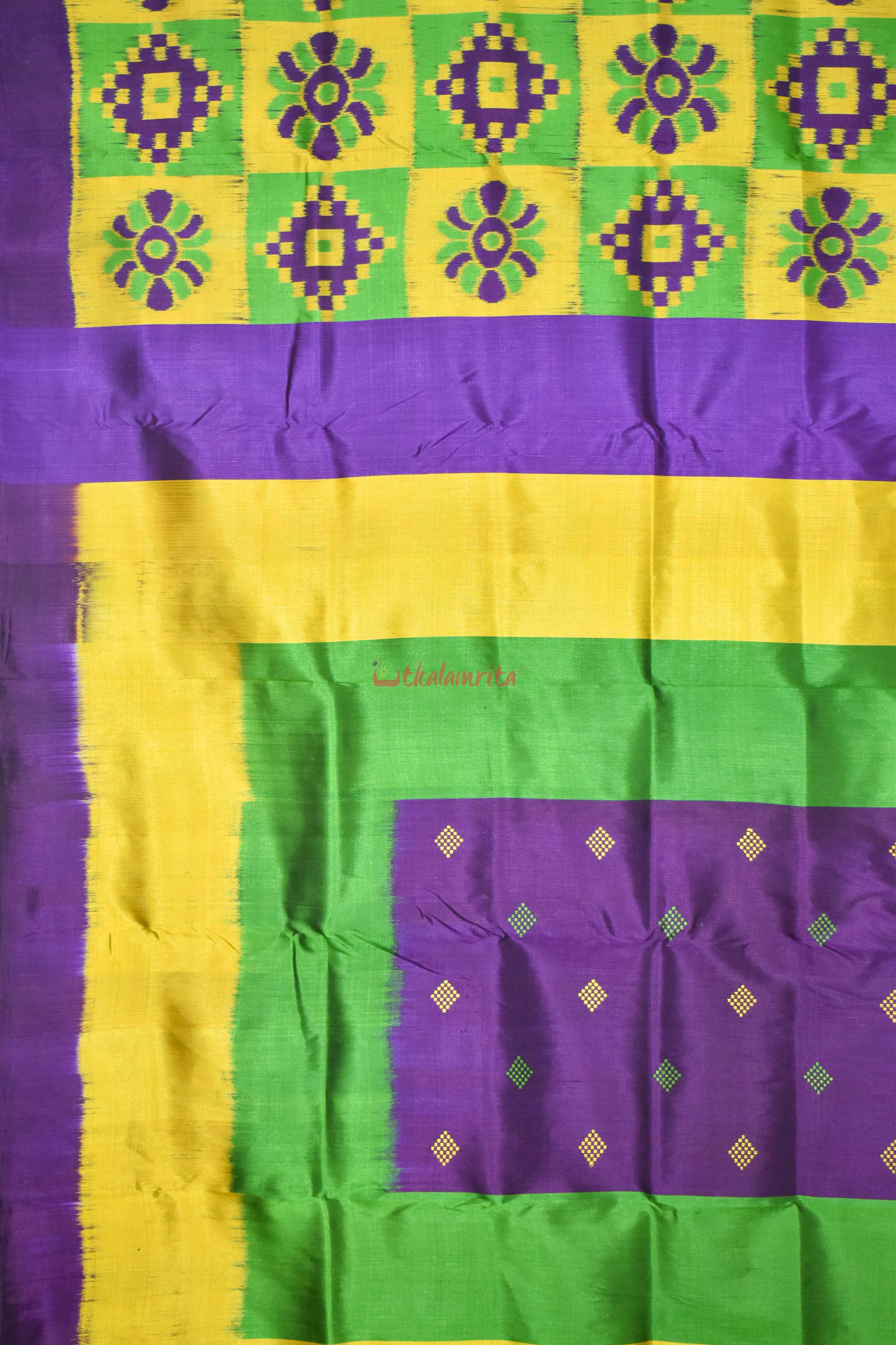Purple Lemon Pasapali Khandua Silk