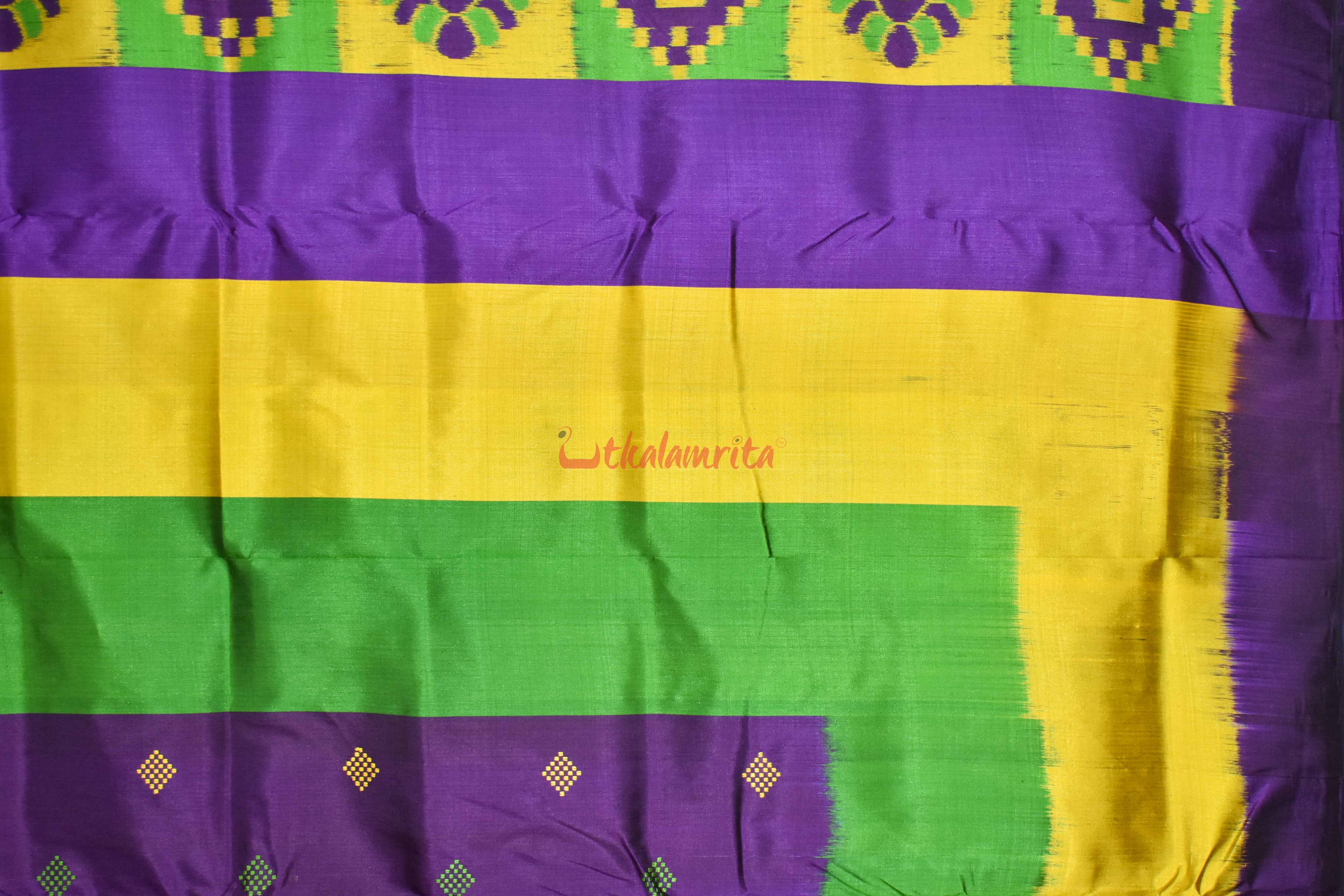 Purple Lemon Pasapali Khandua Silk