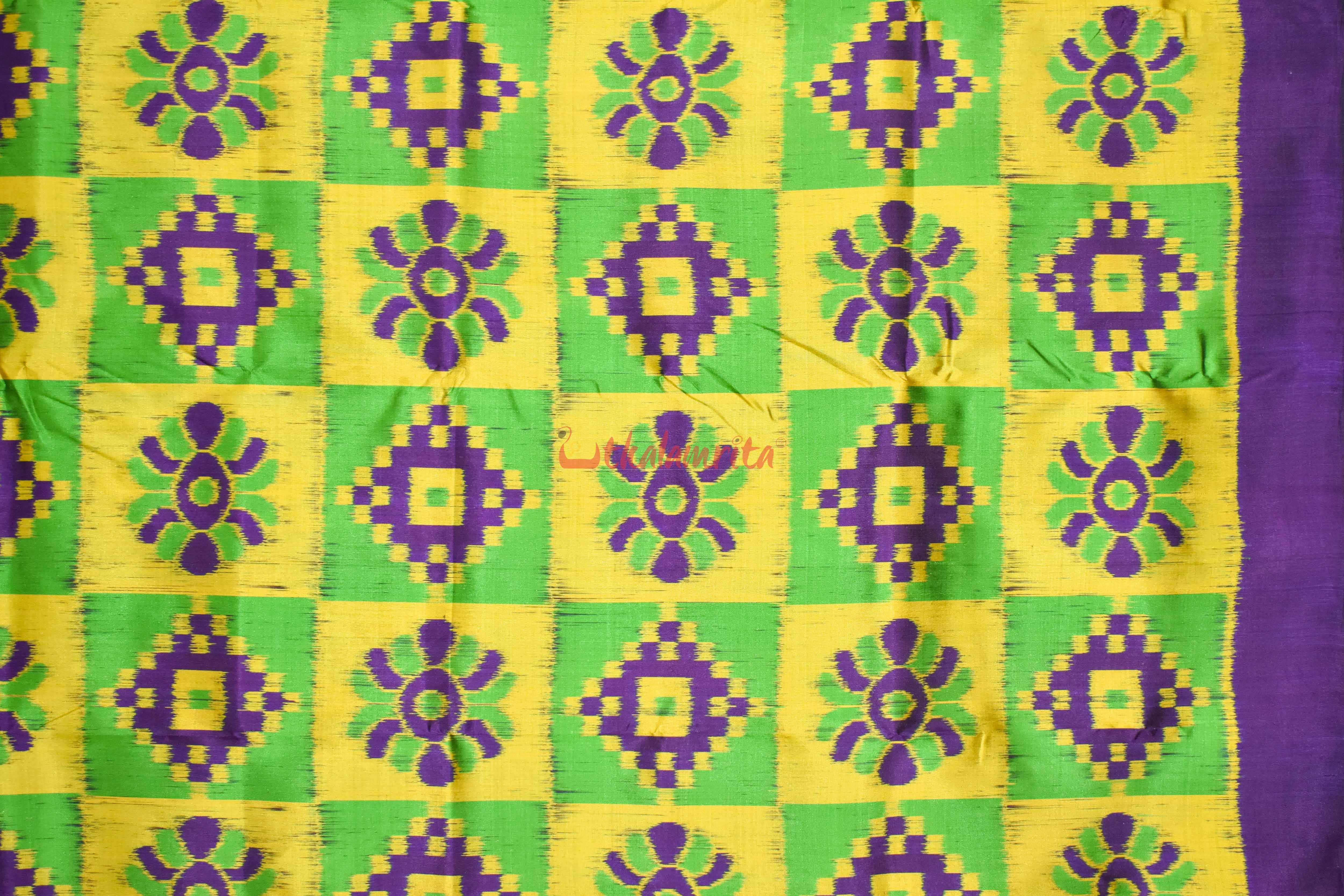 Purple Lemon Pasapali Khandua Silk