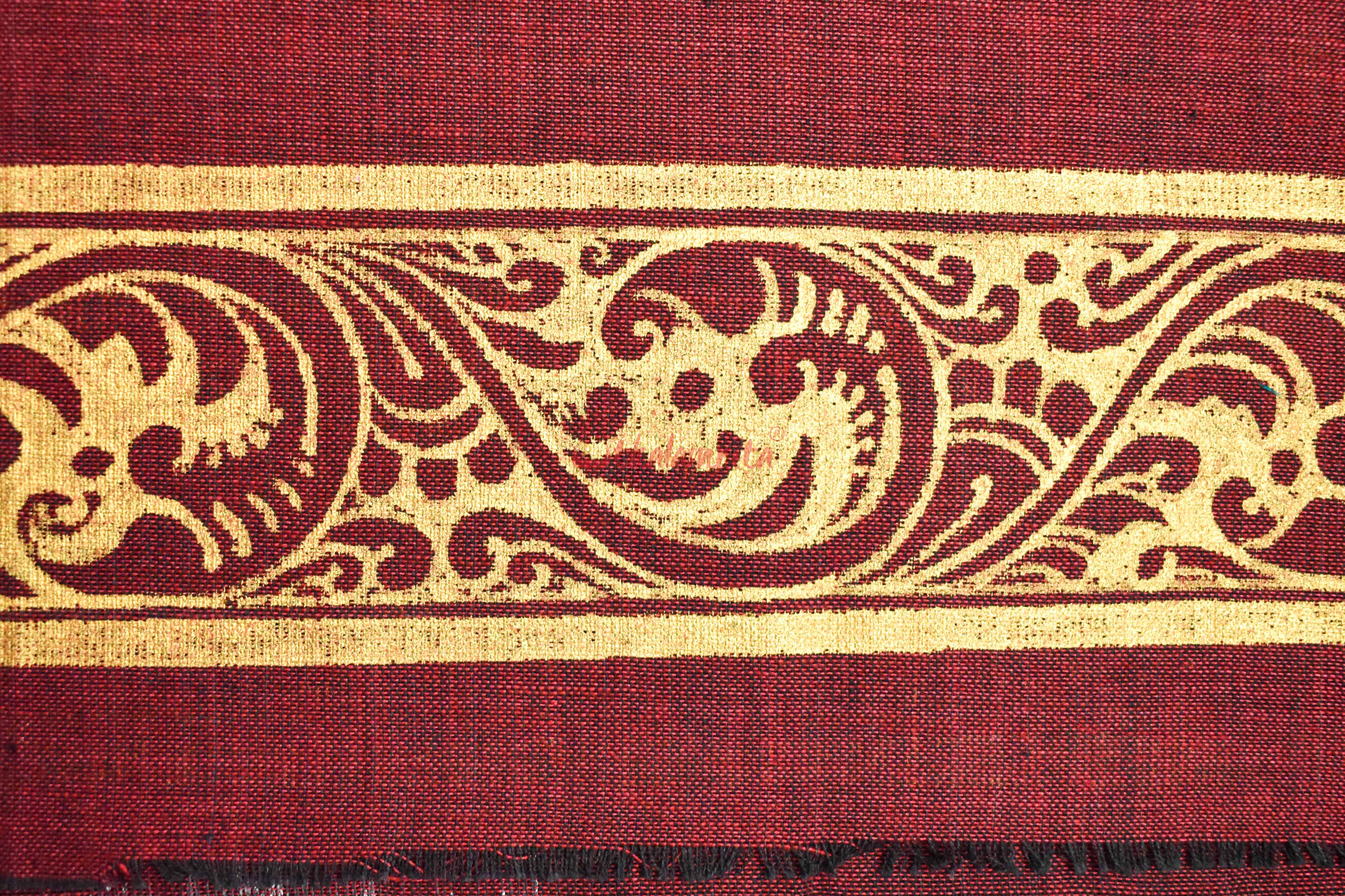 Konark Chakra Maroon Pattachitra (Blouse Piece)
