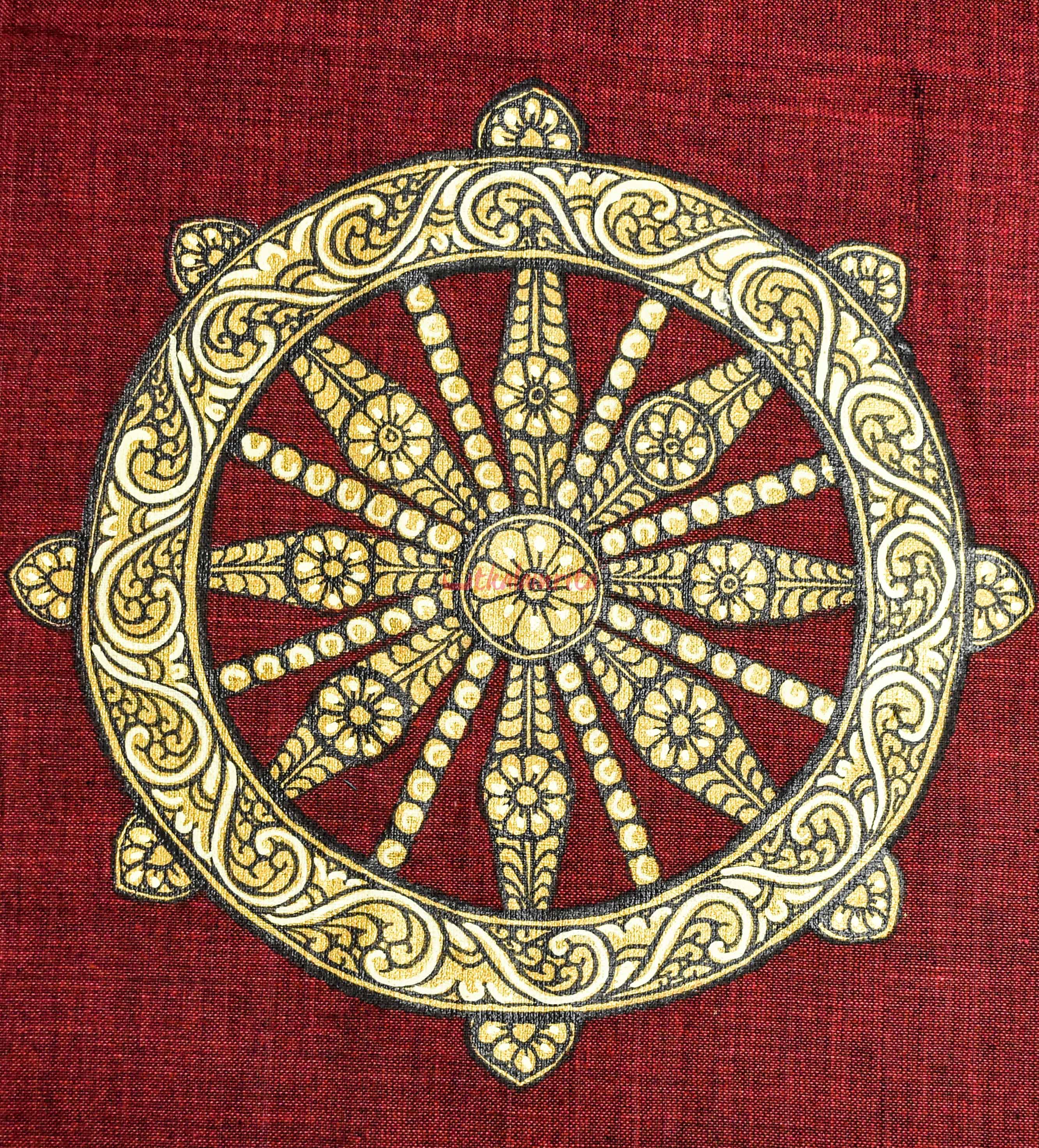 Konark Chakra Maroon Pattachitra (Blouse Piece)