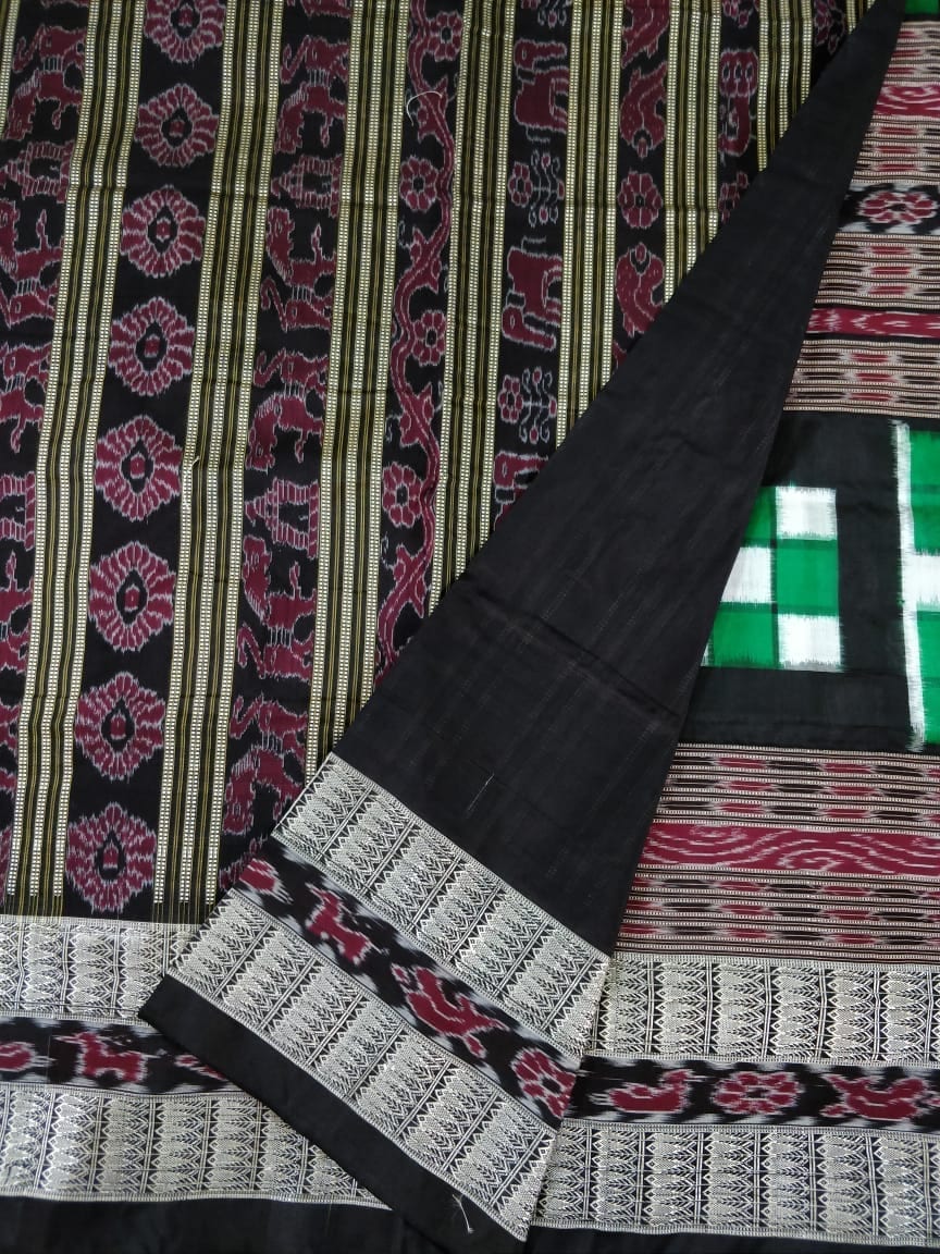 Utkalamrita Bichitrapuri Green Silk Saree
