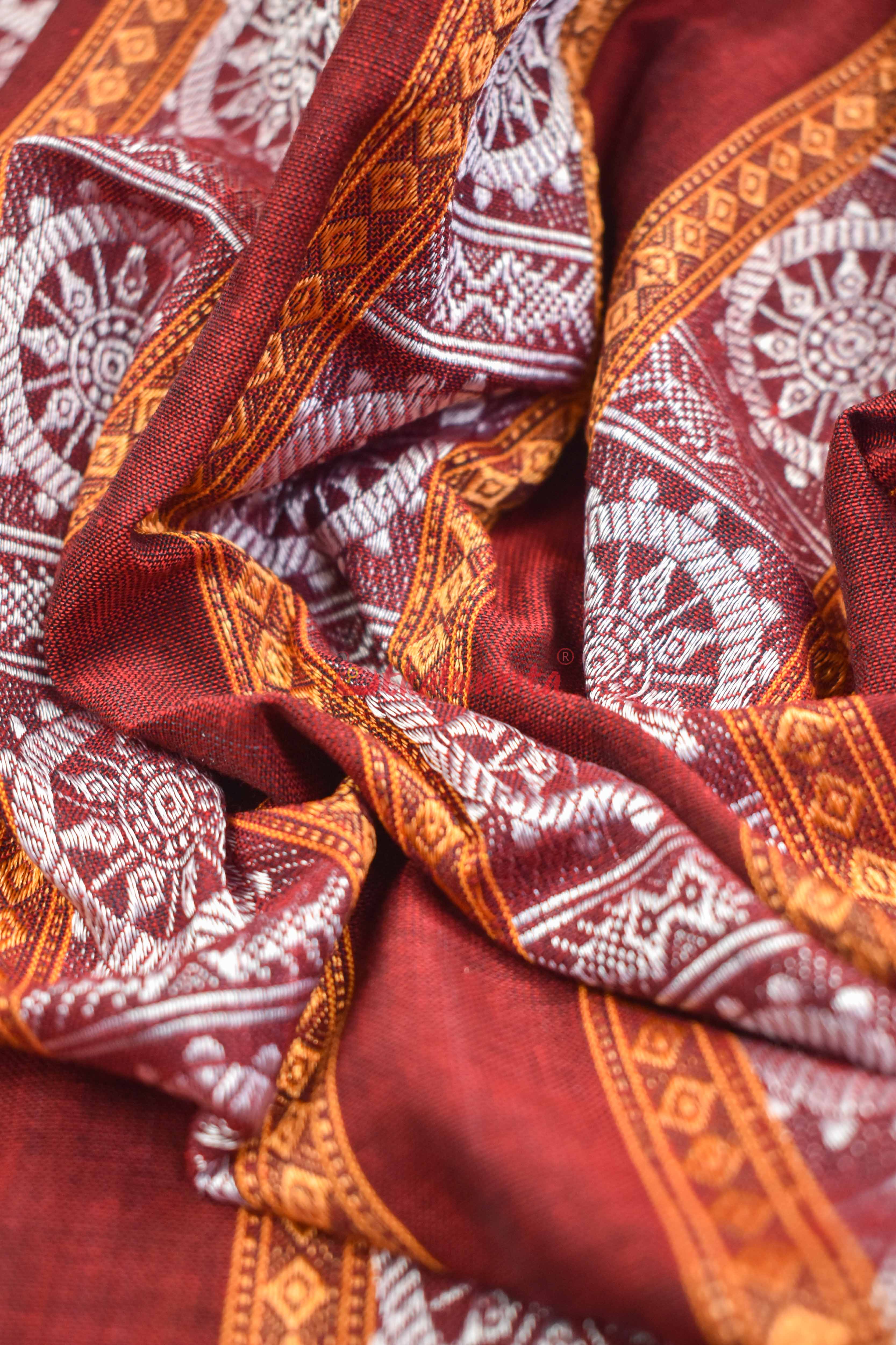 Maroon Konark Chakra (Fabric)
