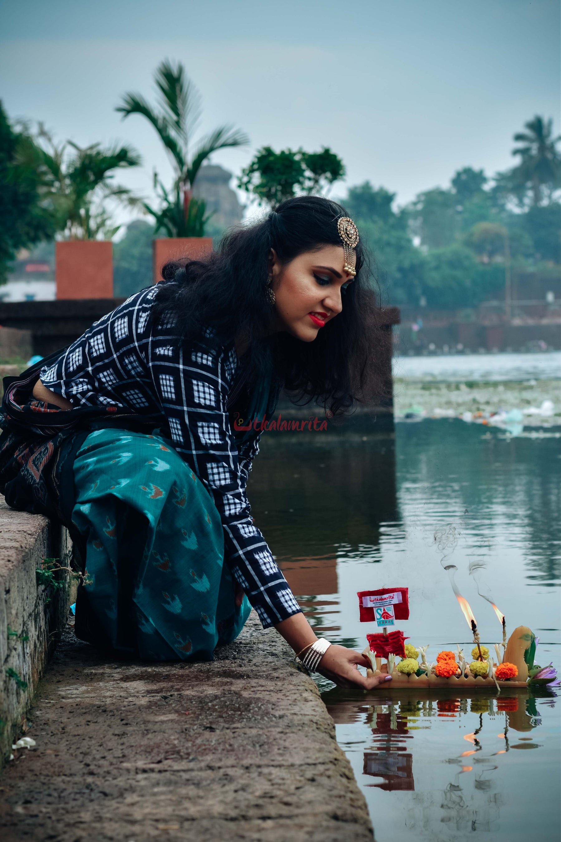 Jodi Sankha, Boita & Ducks Khandua Cotton Saree