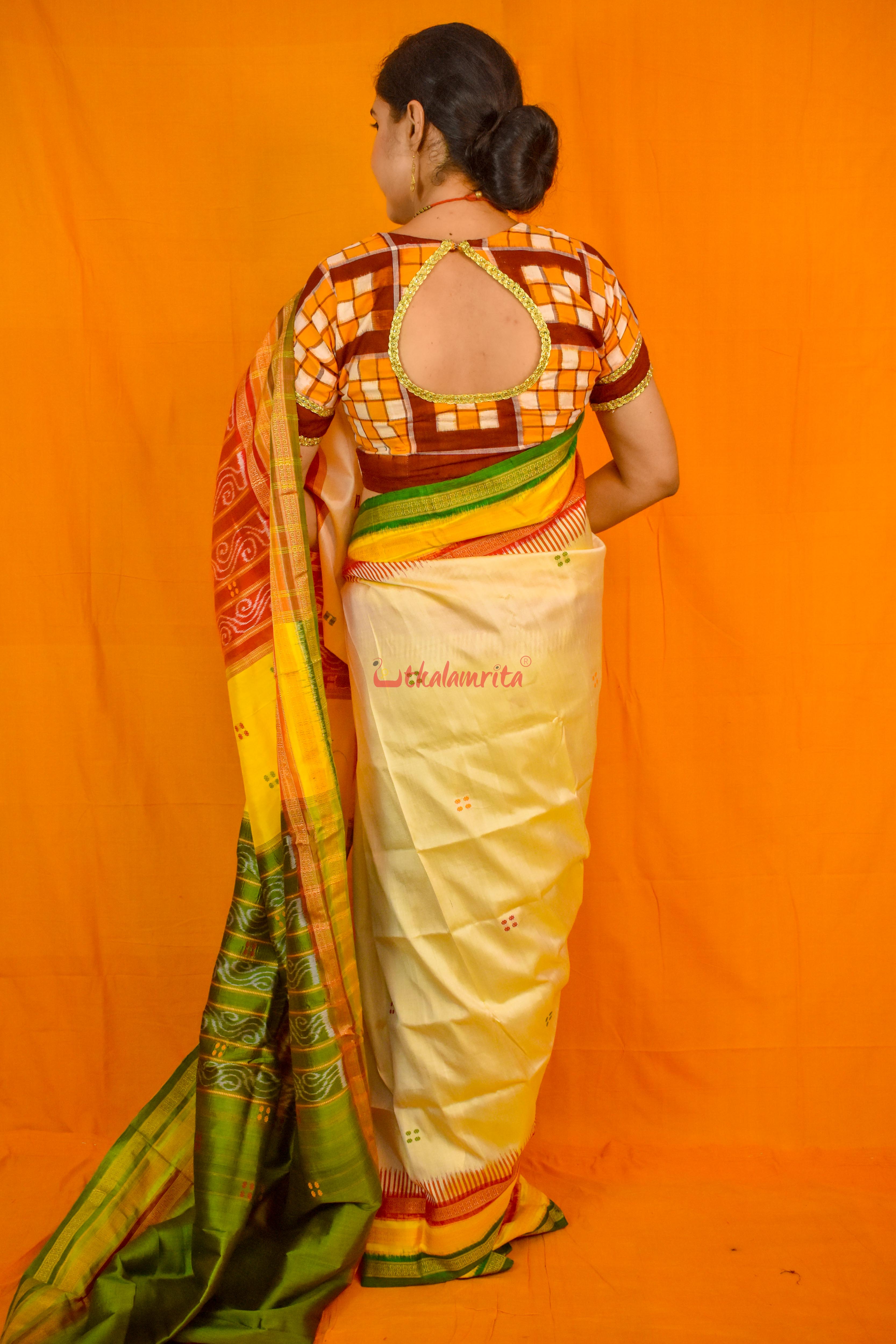 Ghee Kathifera Triple Border Khandua Silk