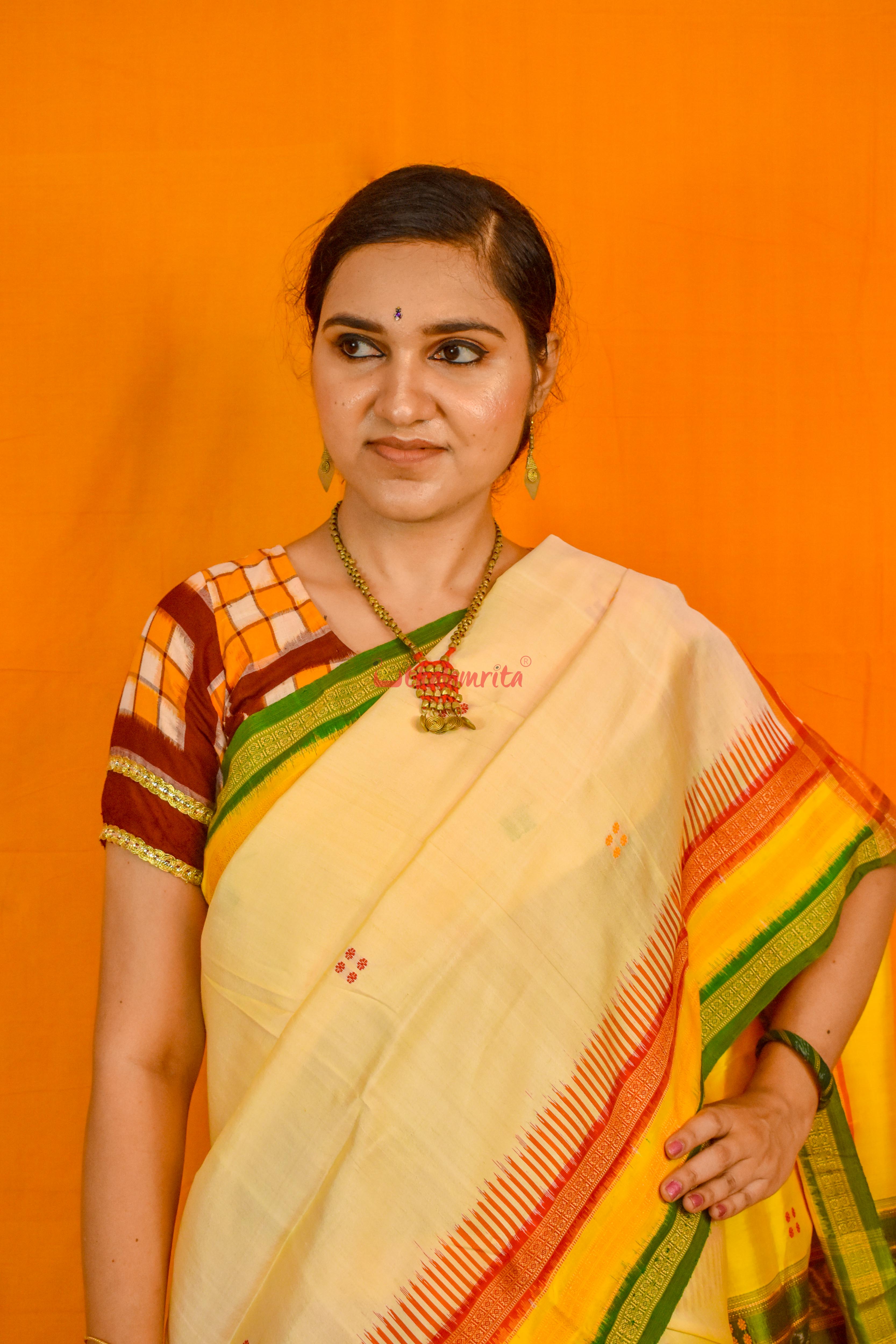 Ghee Kathifera Triple Border Khandua Silk