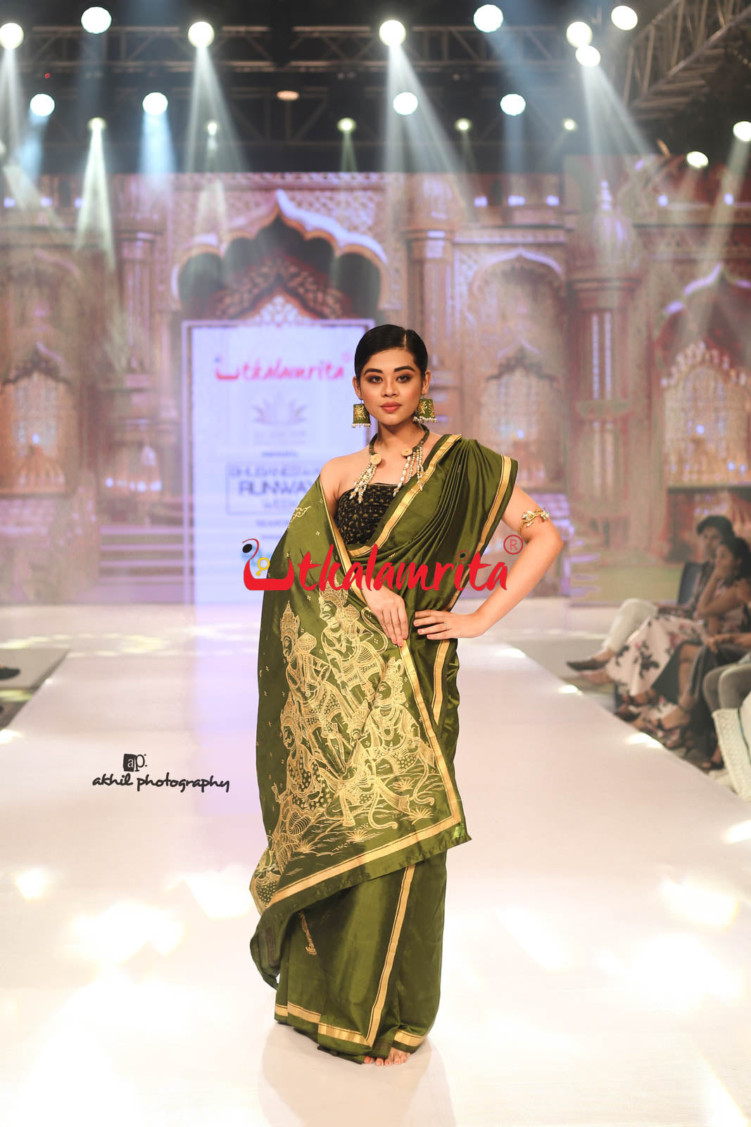 Lakhmana Sakti Bheda Mehendi  Pattachitra Silk Saree