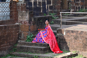 45 Kuthi Multicolor Sambalpuri Pasapali Silk Saree