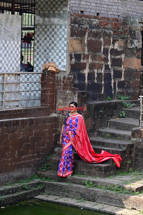 45 Kuthi Multicolor Sambalpuri Pasapali Silk Saree