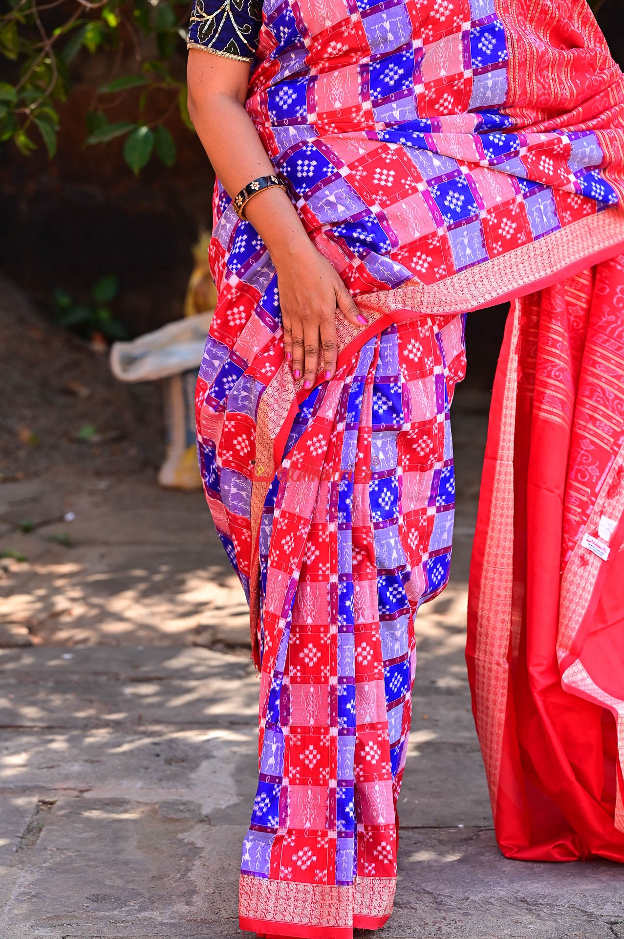 45 Kuthi Multicolor Sambalpuri Pasapali Silk Saree