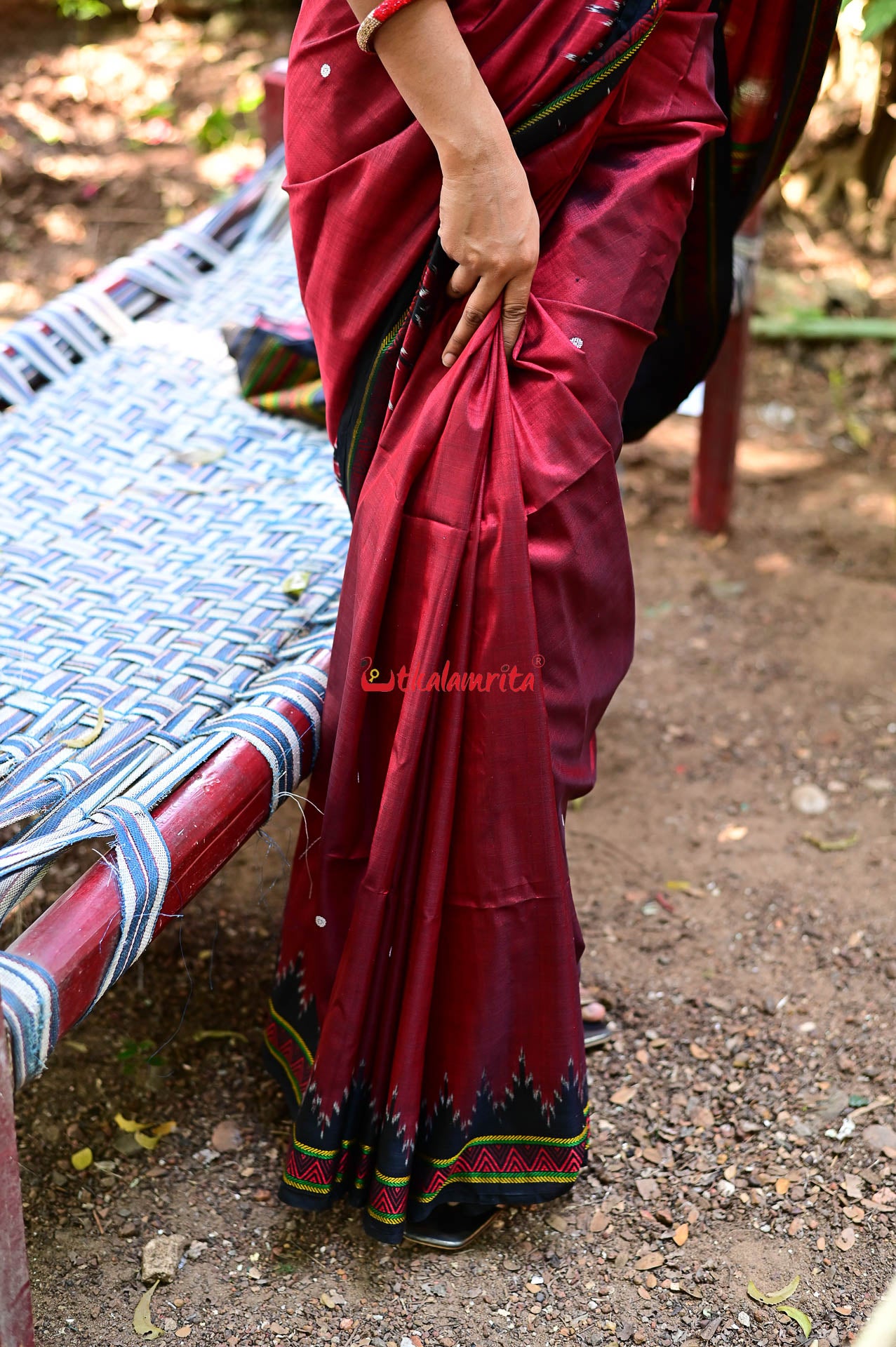 Laal Dongria Silk Saree