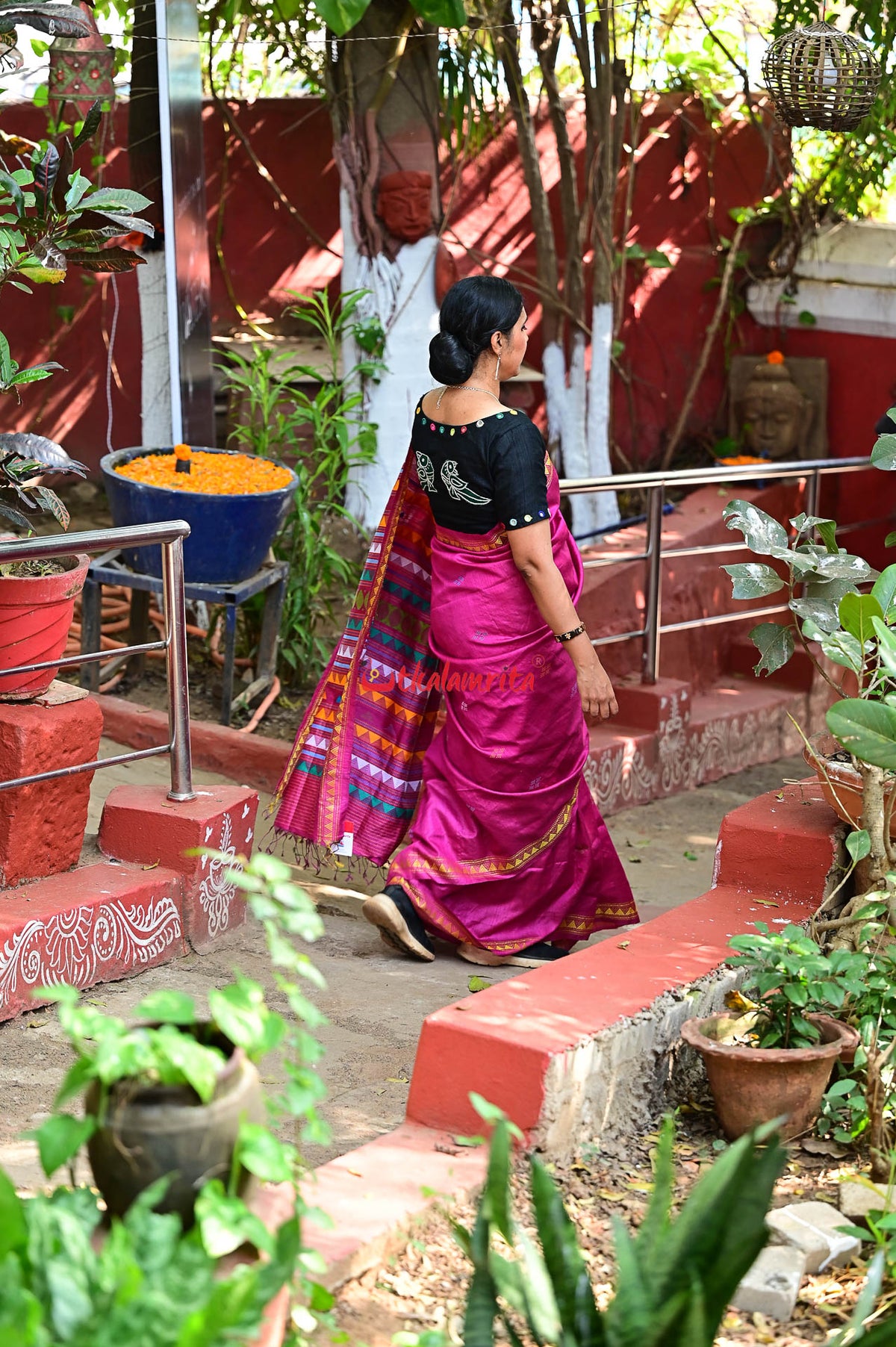 Pink Dongria Gopalpur Tussar Saree