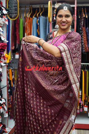 Buddha Bapta Pink Purple Saree