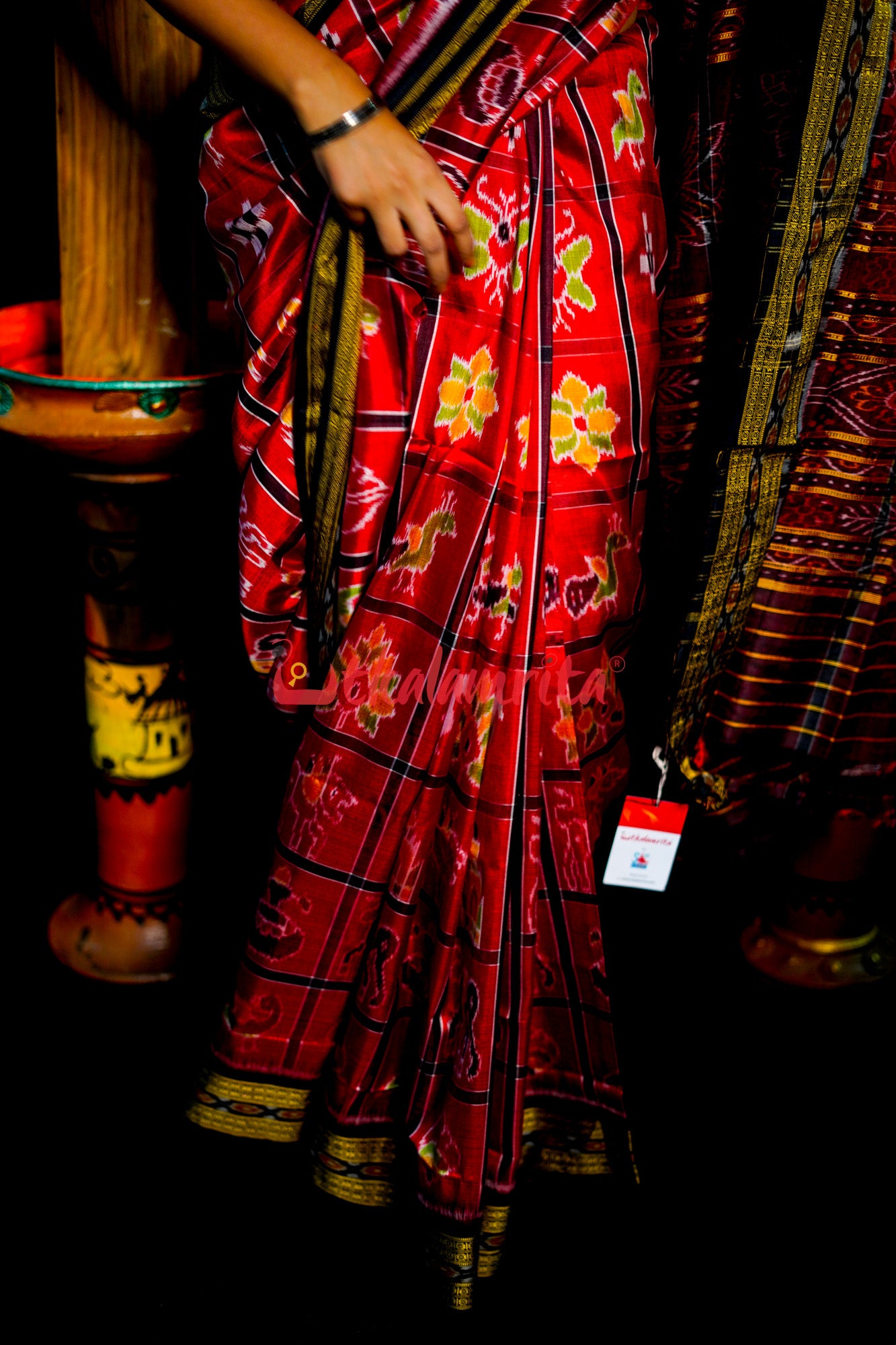 Red Nabarangi Silk