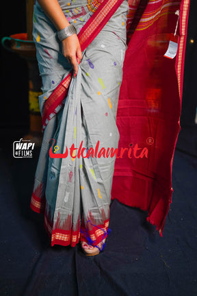 Grey Ganga Jamuna Cotton Bomkai