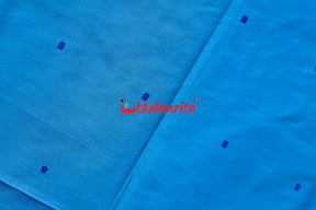 Blue Plain Kumbha With Rudraksha Sambalpuri Silk