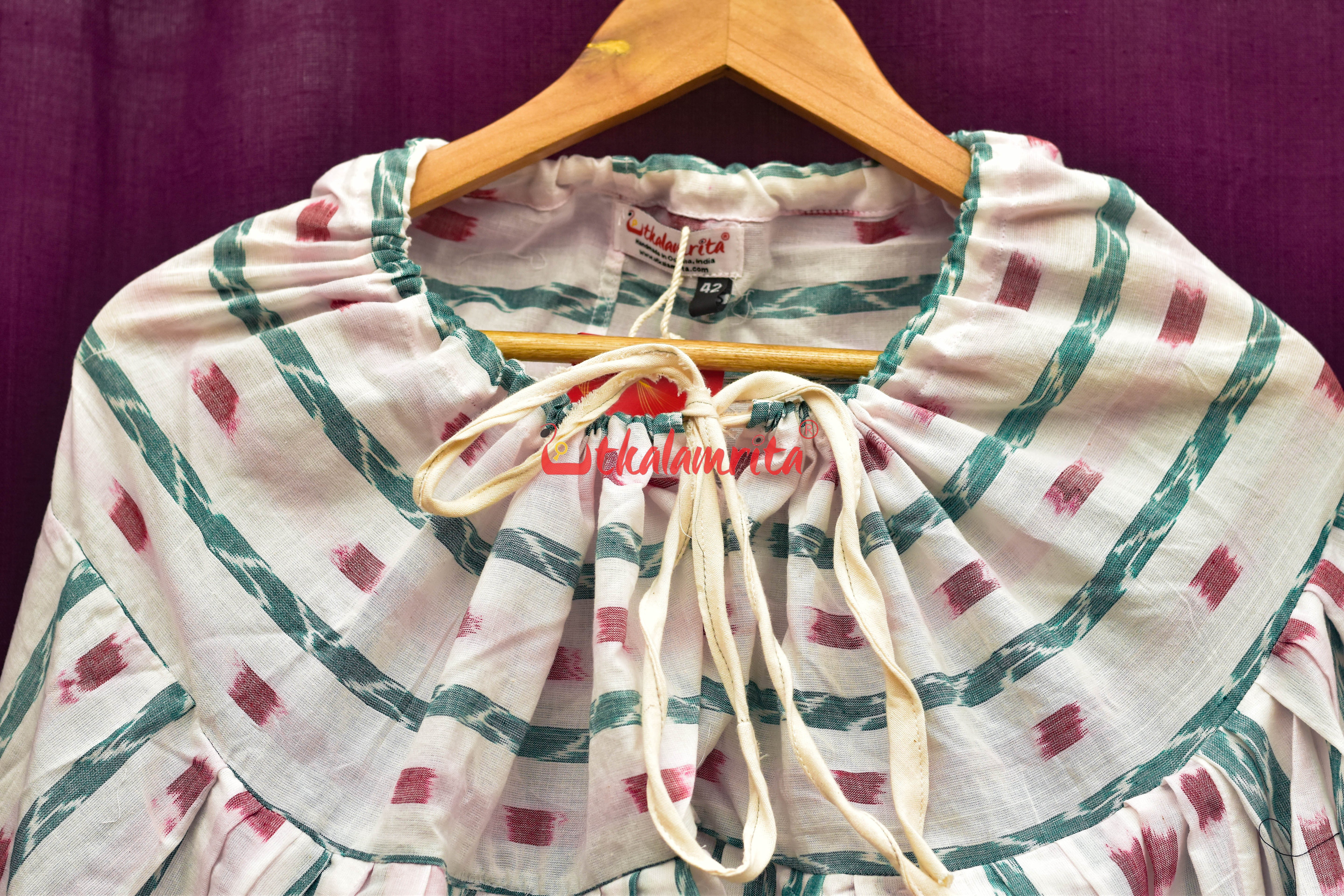 White Red Dots and Lata (Ladie's Patiala Pant)