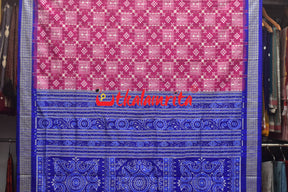 45 Kuthi Pink Sambalpuri Pasapali Silk Saree