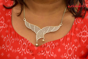 Silver Jala Winged Necklace