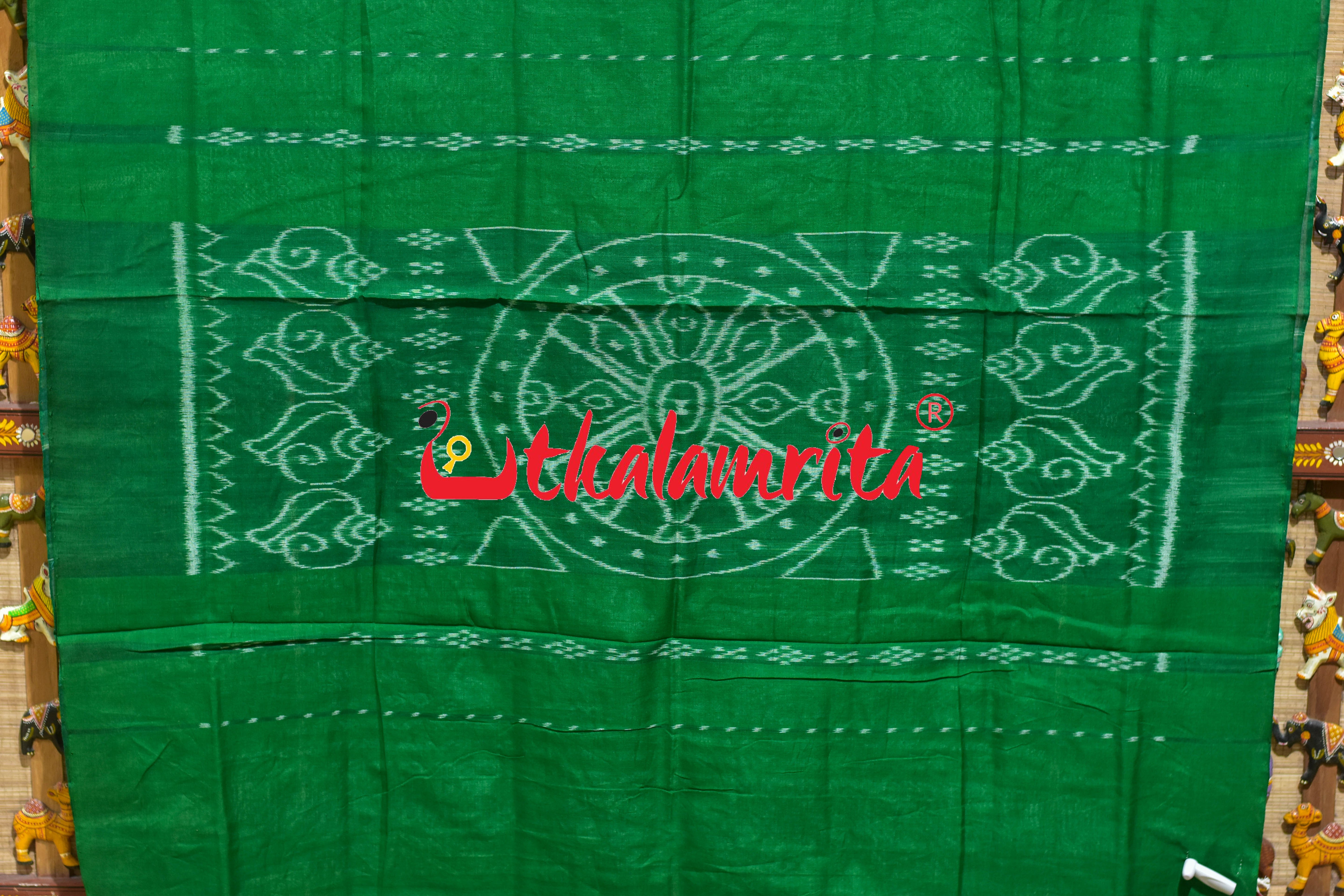 Green Kargil Kumbha Cotton Saree