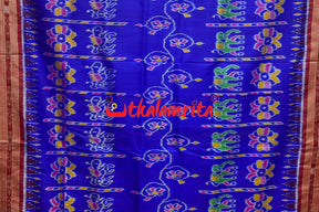 Royal Elephants And Lions Khandua Silk Saree