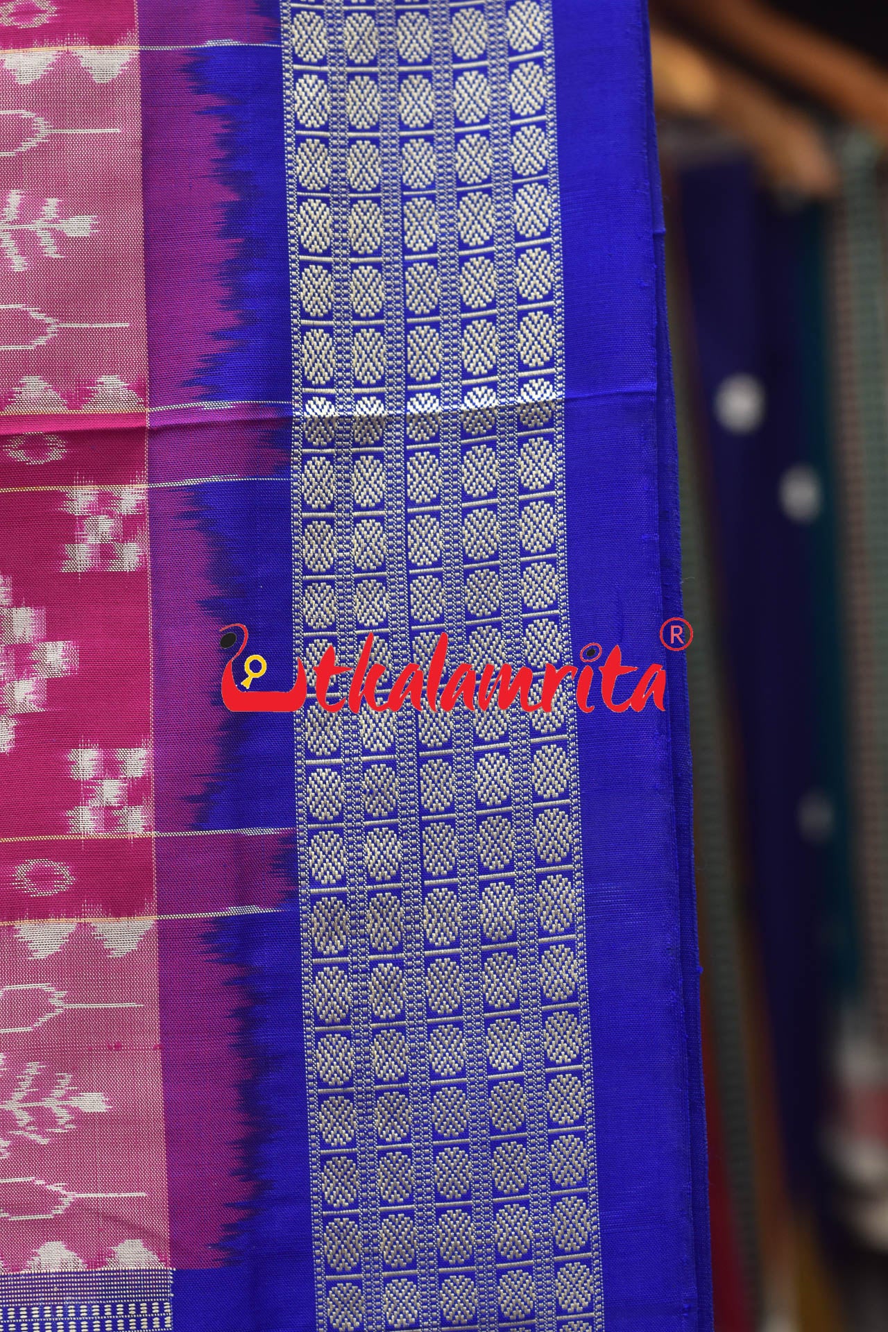 45 Kuthi Pink Sambalpuri Pasapali Silk Saree