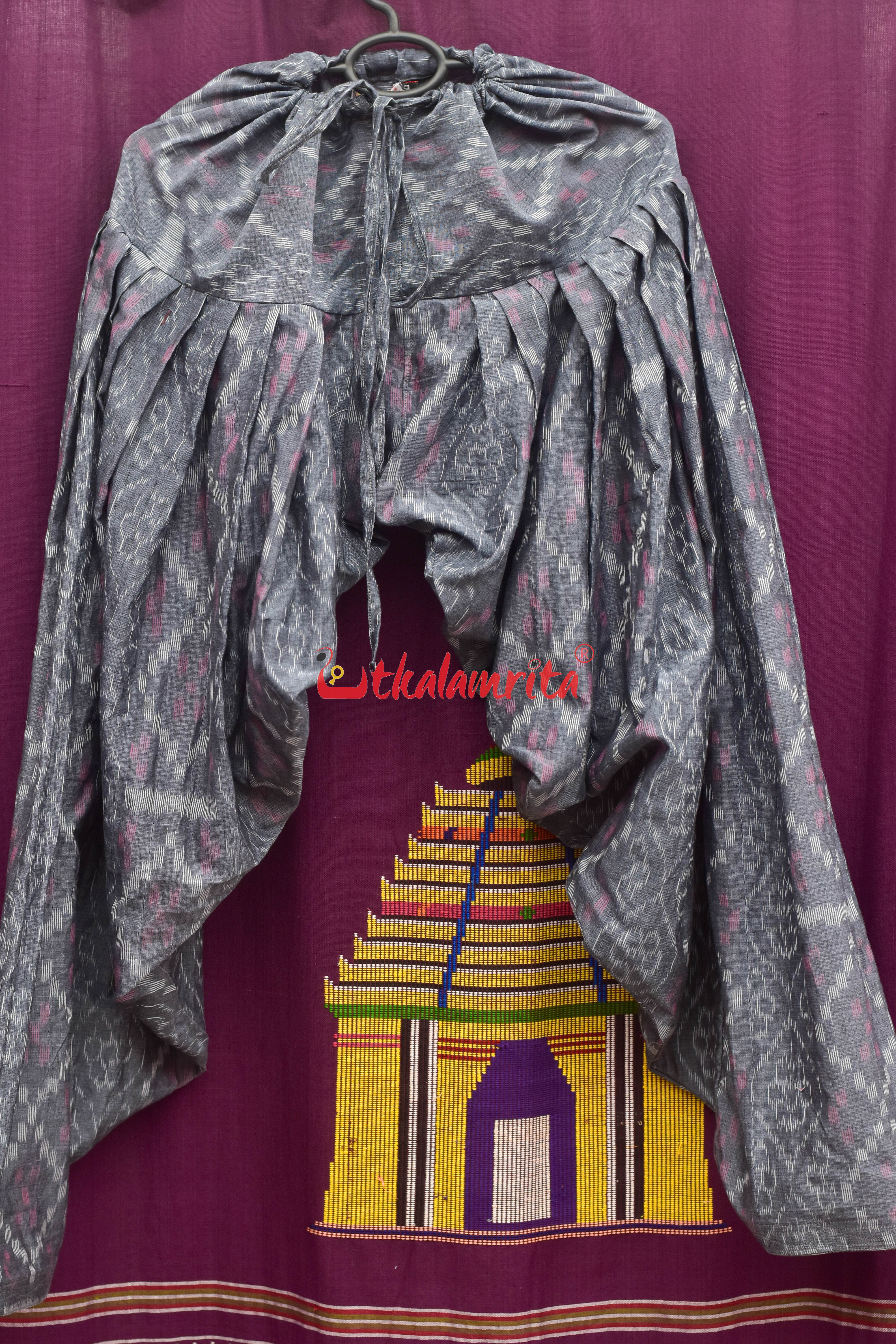 Grey Kothi Pasapali With Flower (Ladie's Patiala Pant)
