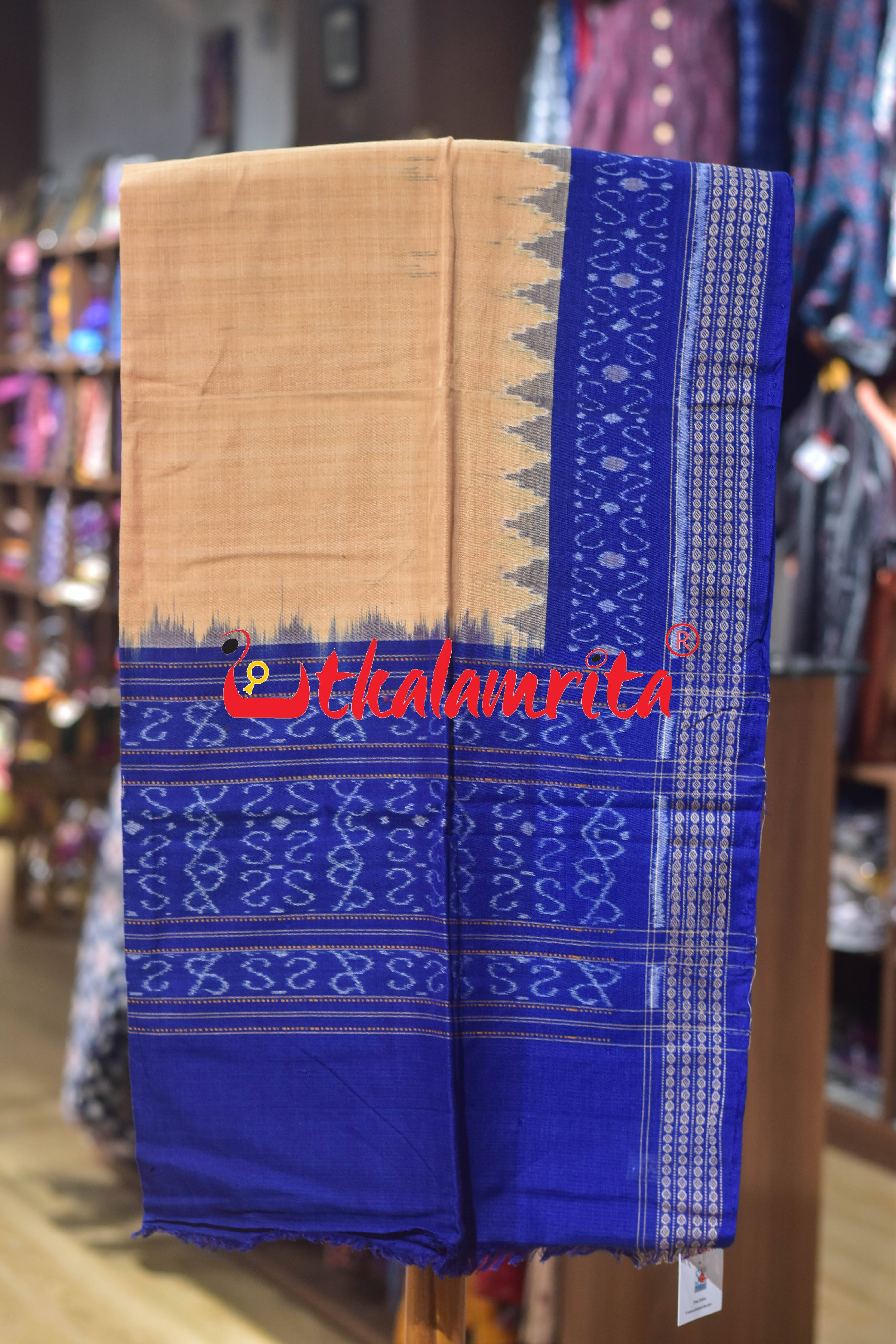 Blue Cream S Bandha Cotton Dress Set