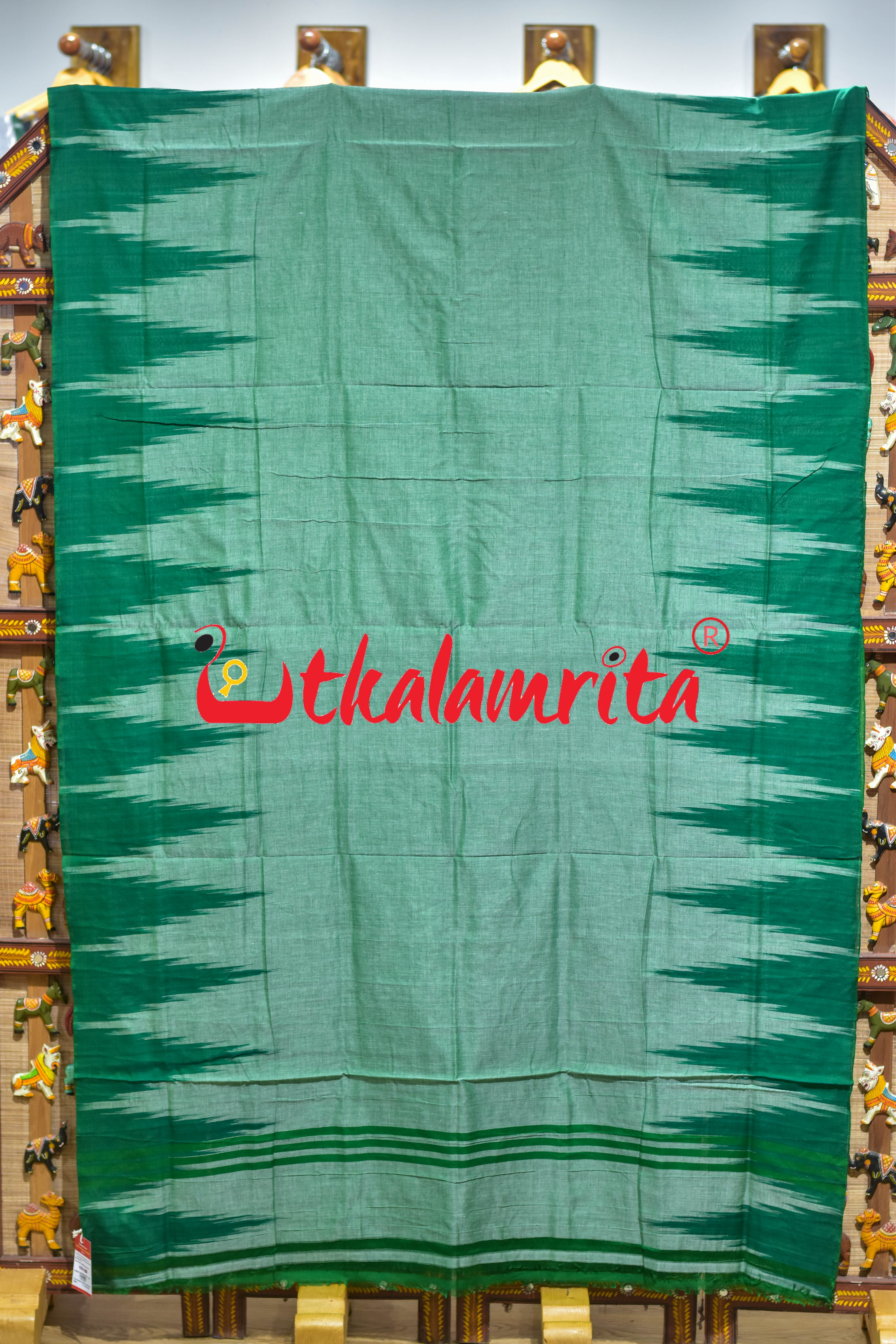 Green Kargil Kumbha Cotton Saree