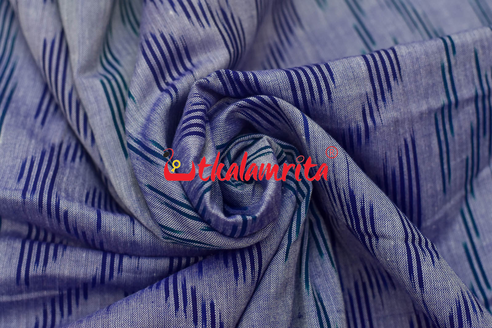 Blue and Teal Lines on Purple(Fabric)