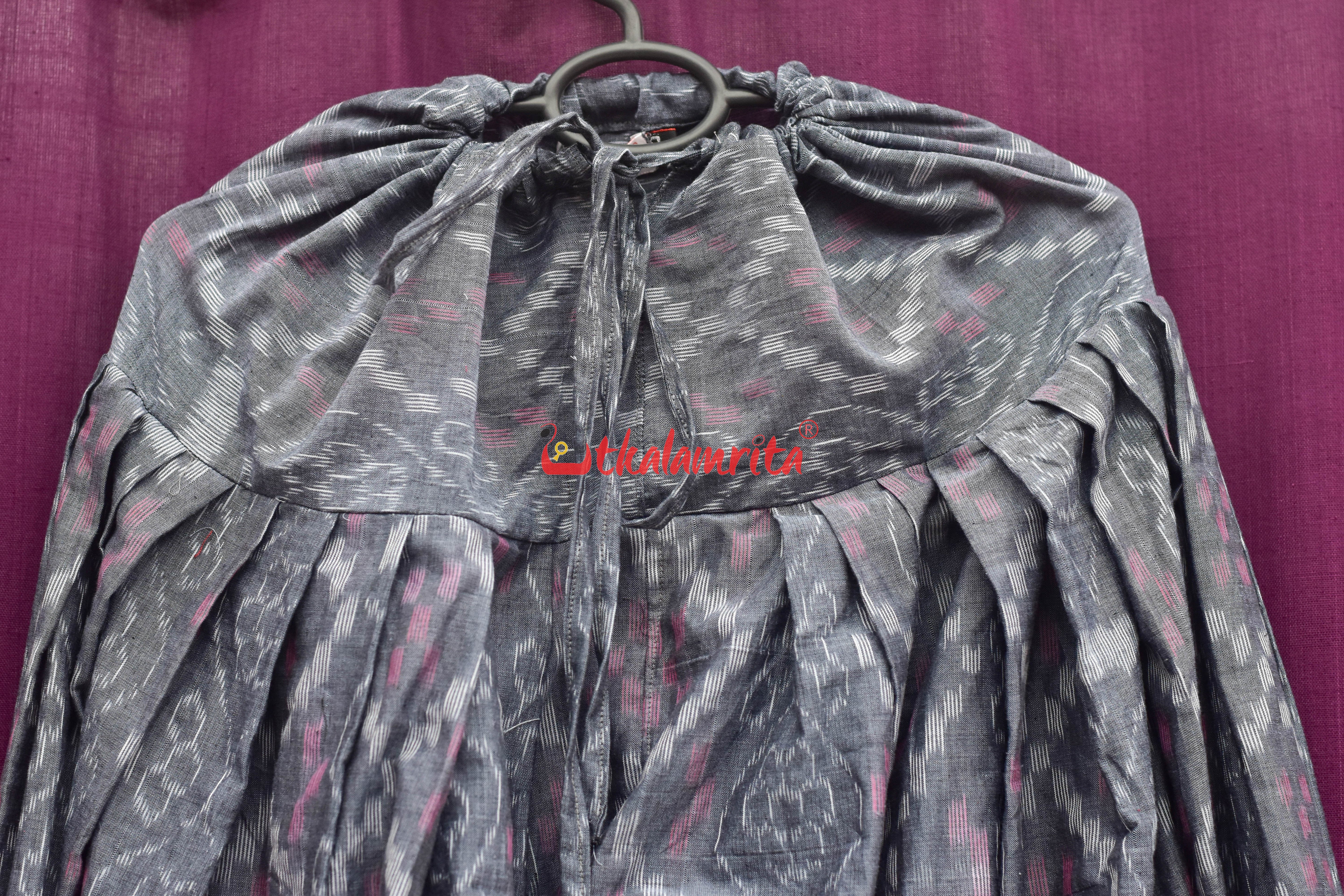 Grey Kothi Pasapali With Flower (Ladie's Patiala Pant)