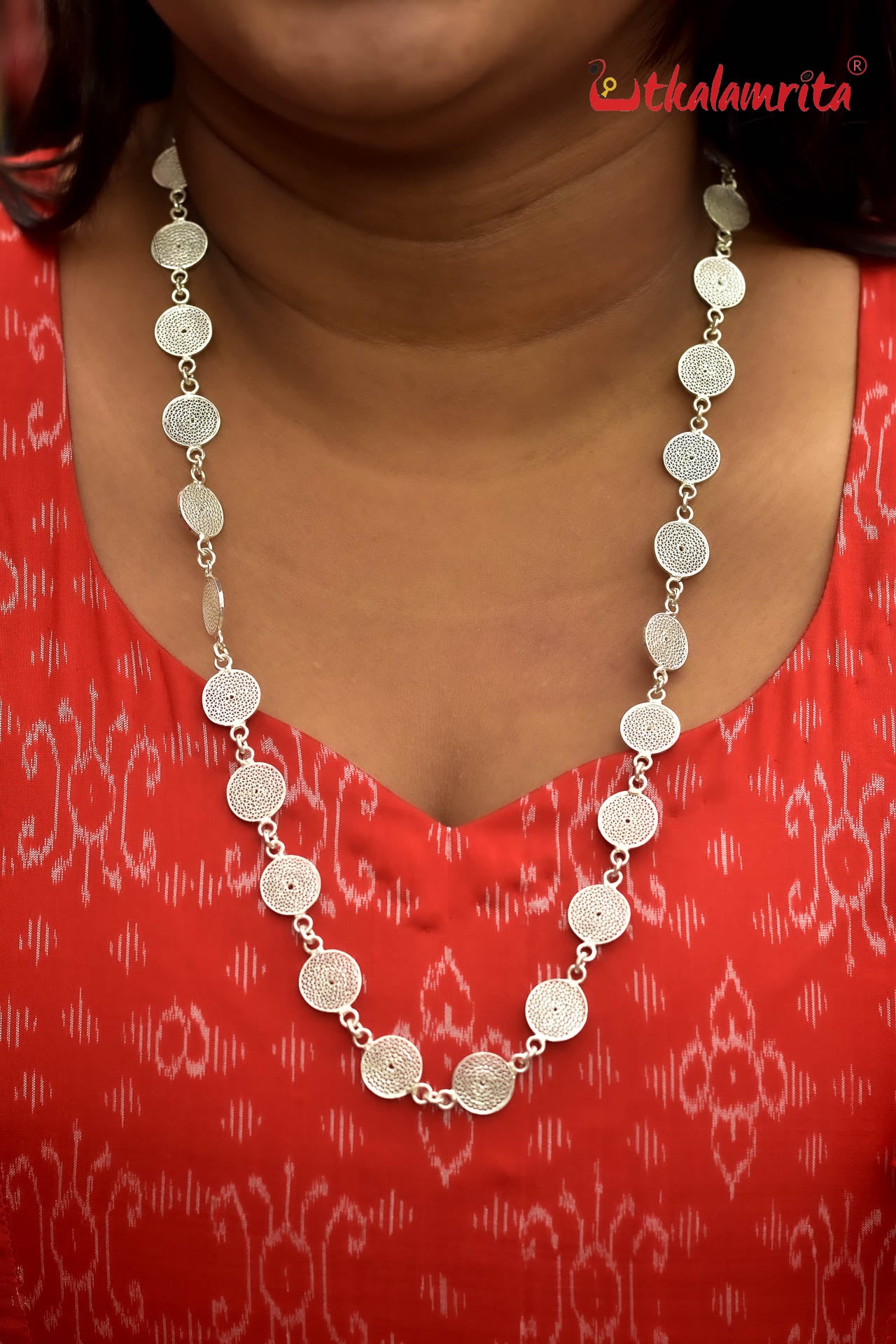 Silver Jala Rounds Necklace