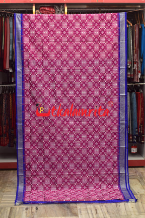 45 Kuthi Pink Sambalpuri Pasapali Silk Saree