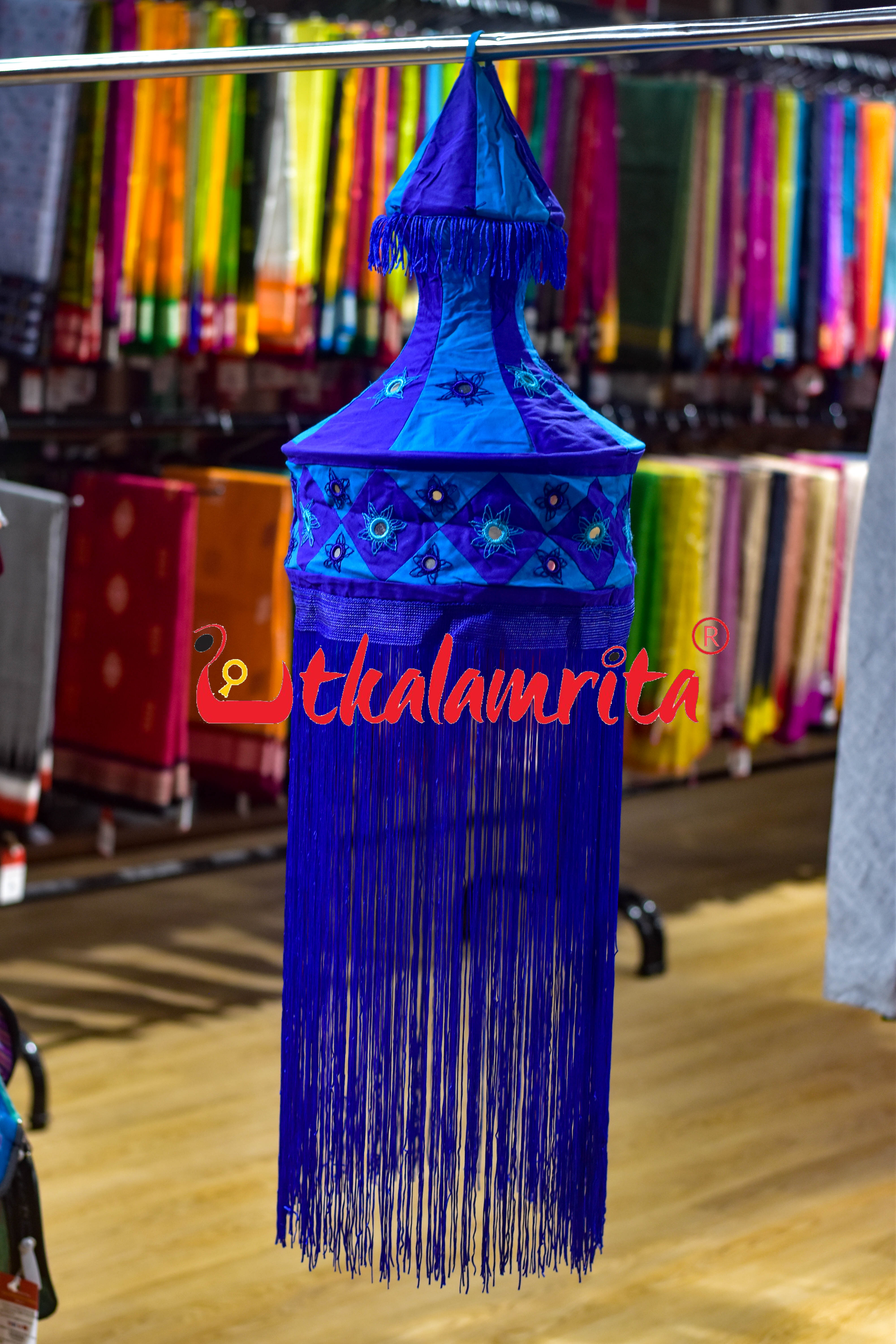Blue Special Round Jhaller Lampshade