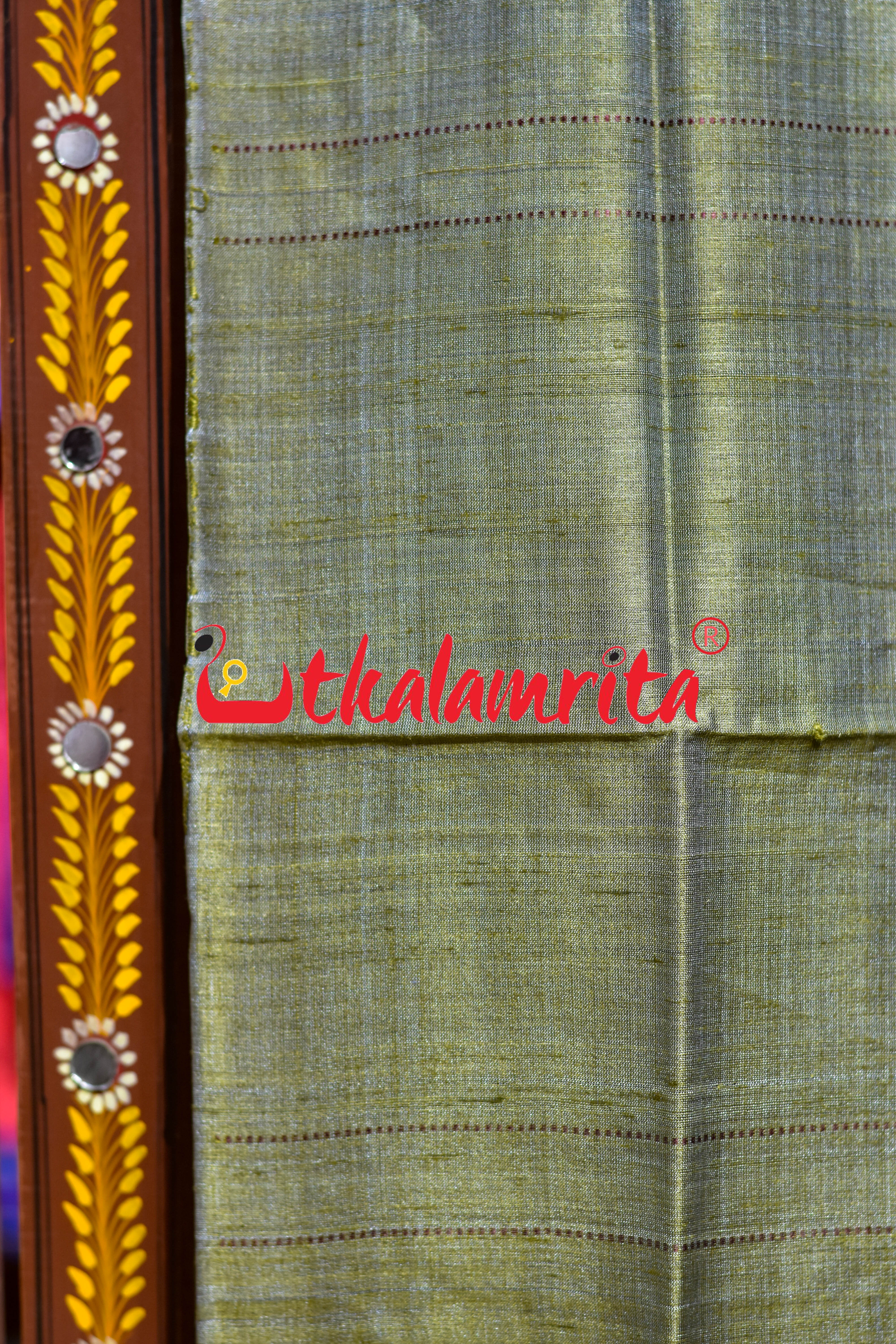 Light Brown Maroon Dongria Tussar Silk (Stole)