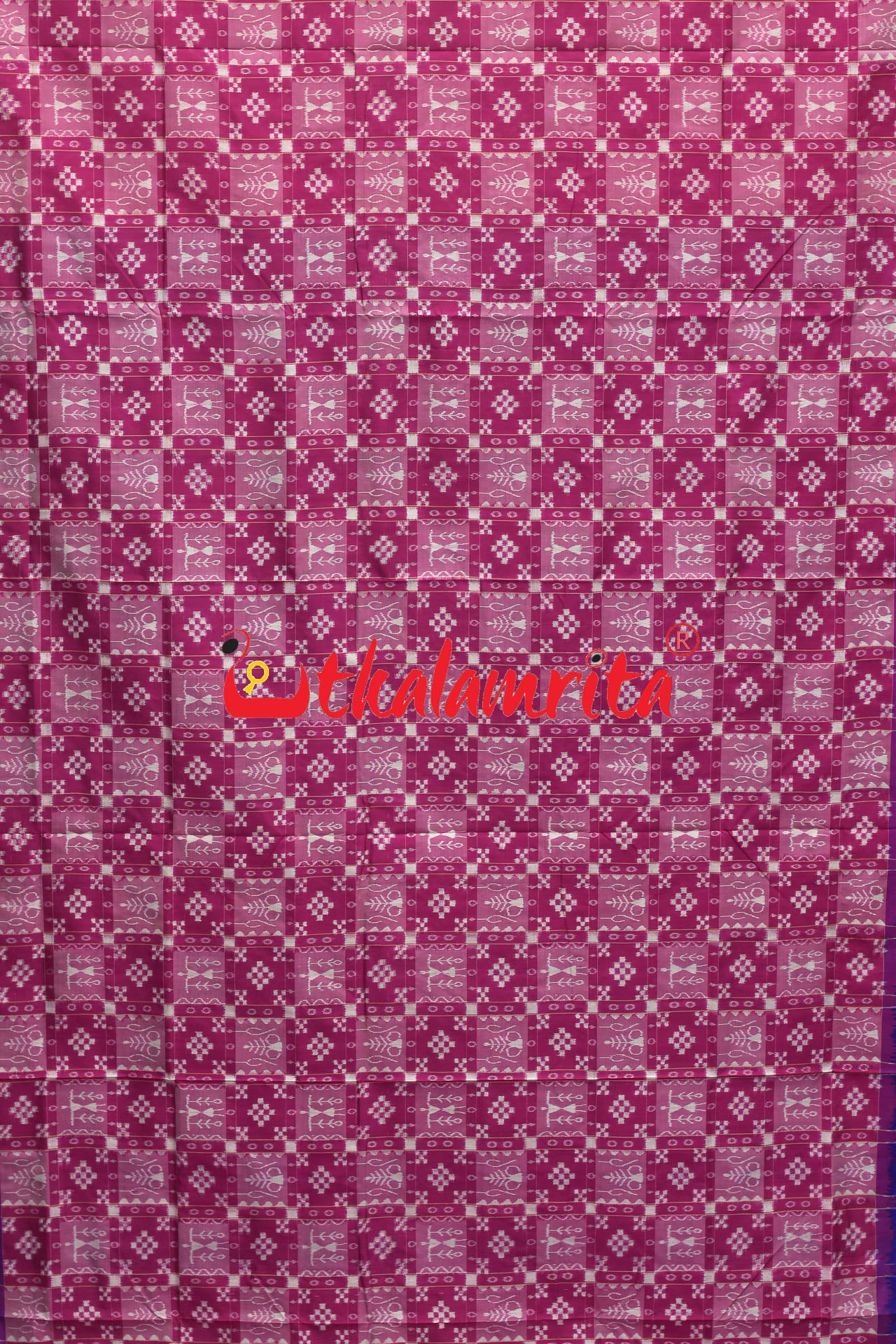 45 Kuthi Pink Sambalpuri Pasapali Silk Saree