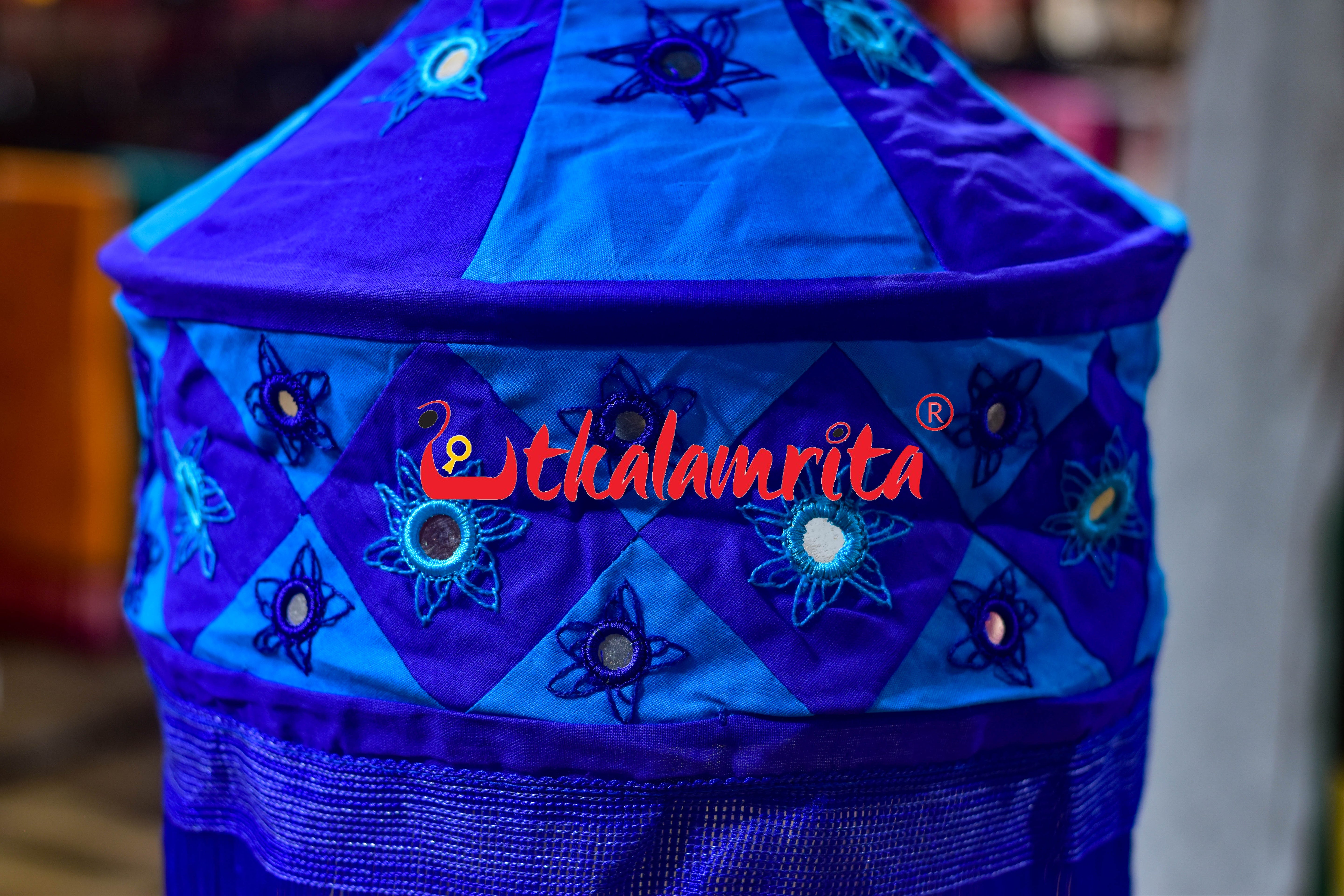 Blue Special Round Jhaller Lampshade