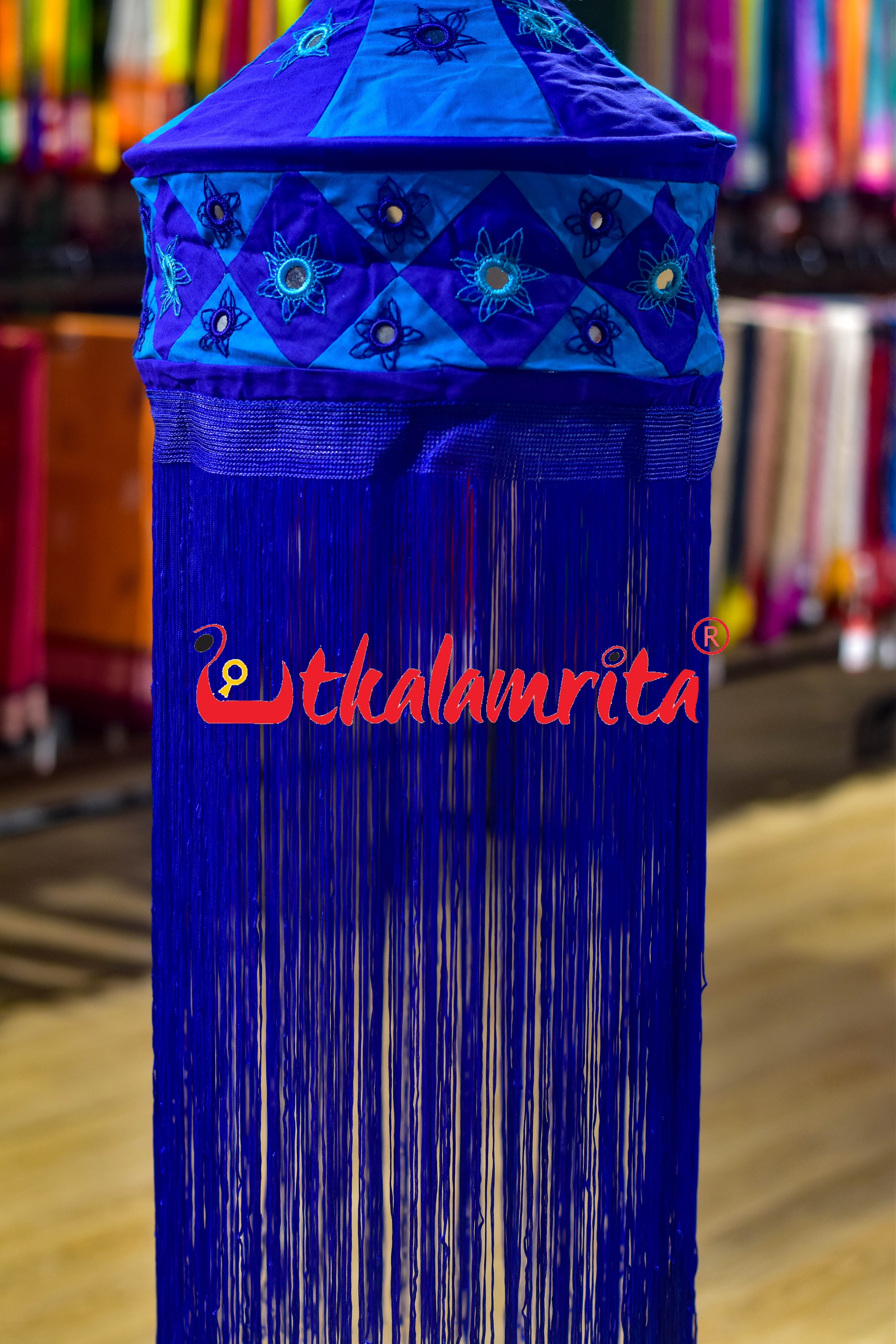 Blue Special Round Jhaller Lampshade