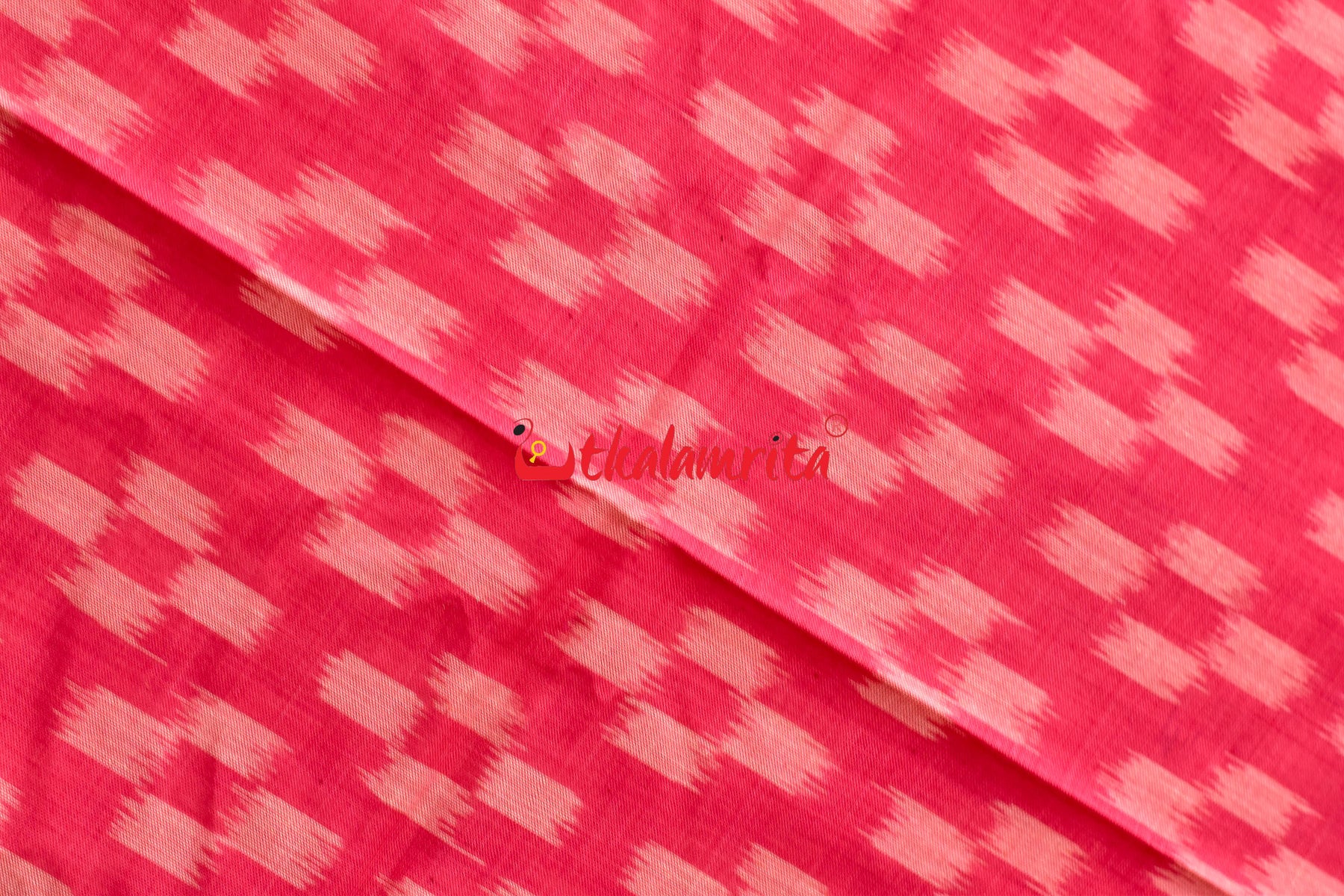 Pink Black Pasapali Border Chain Khandua Cotton Saree