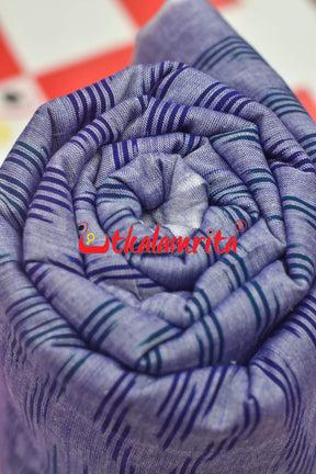 Blue and Teal Lines on Purple(Fabric)