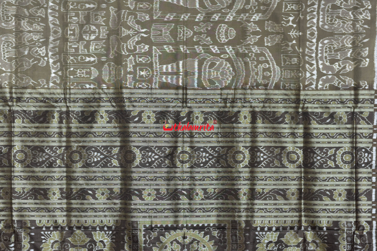 Harappa Boita Olive Sambalpuri Silk Saree