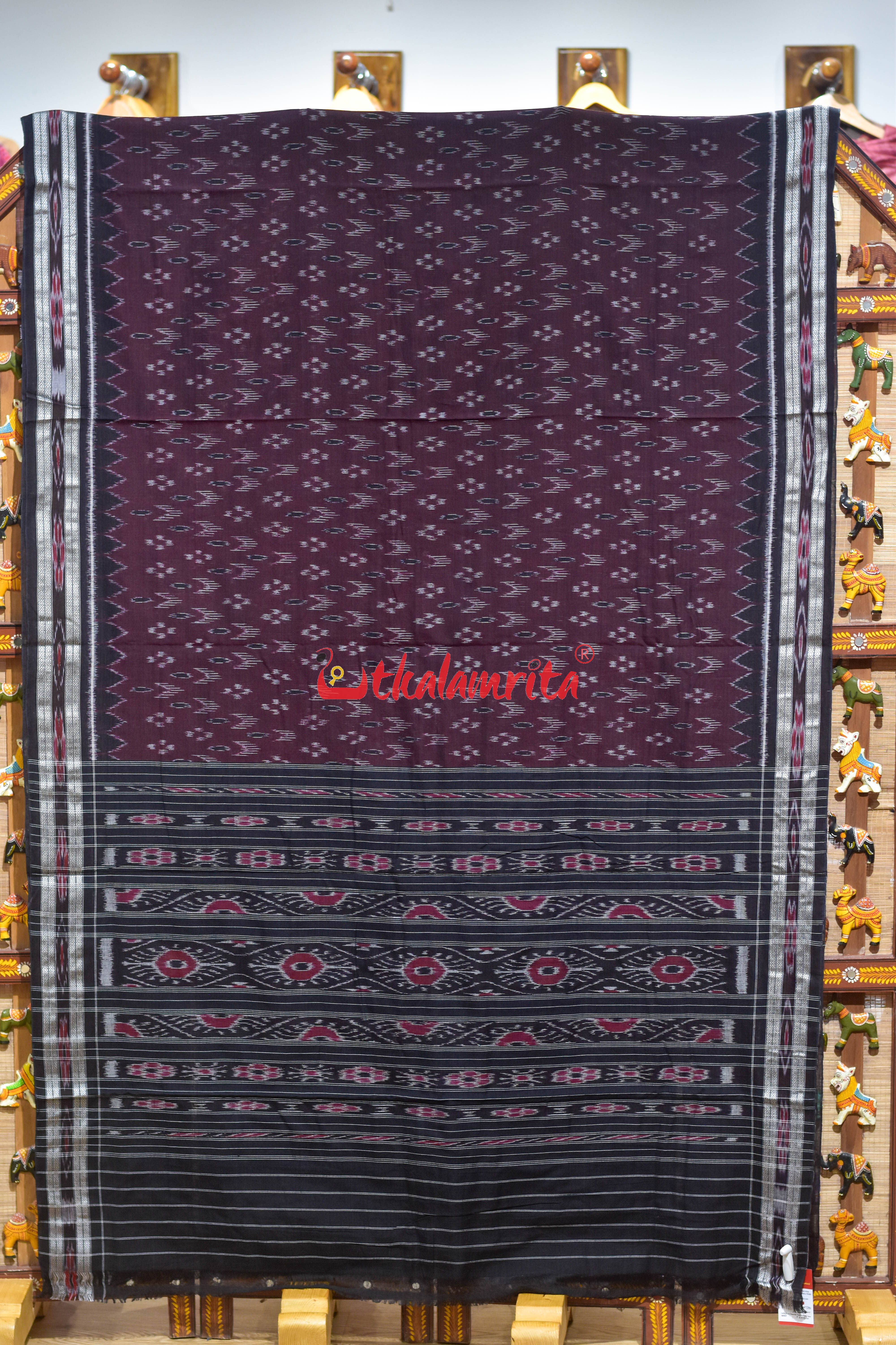 Coffee Black Chandrika Khandua Cotton Saree