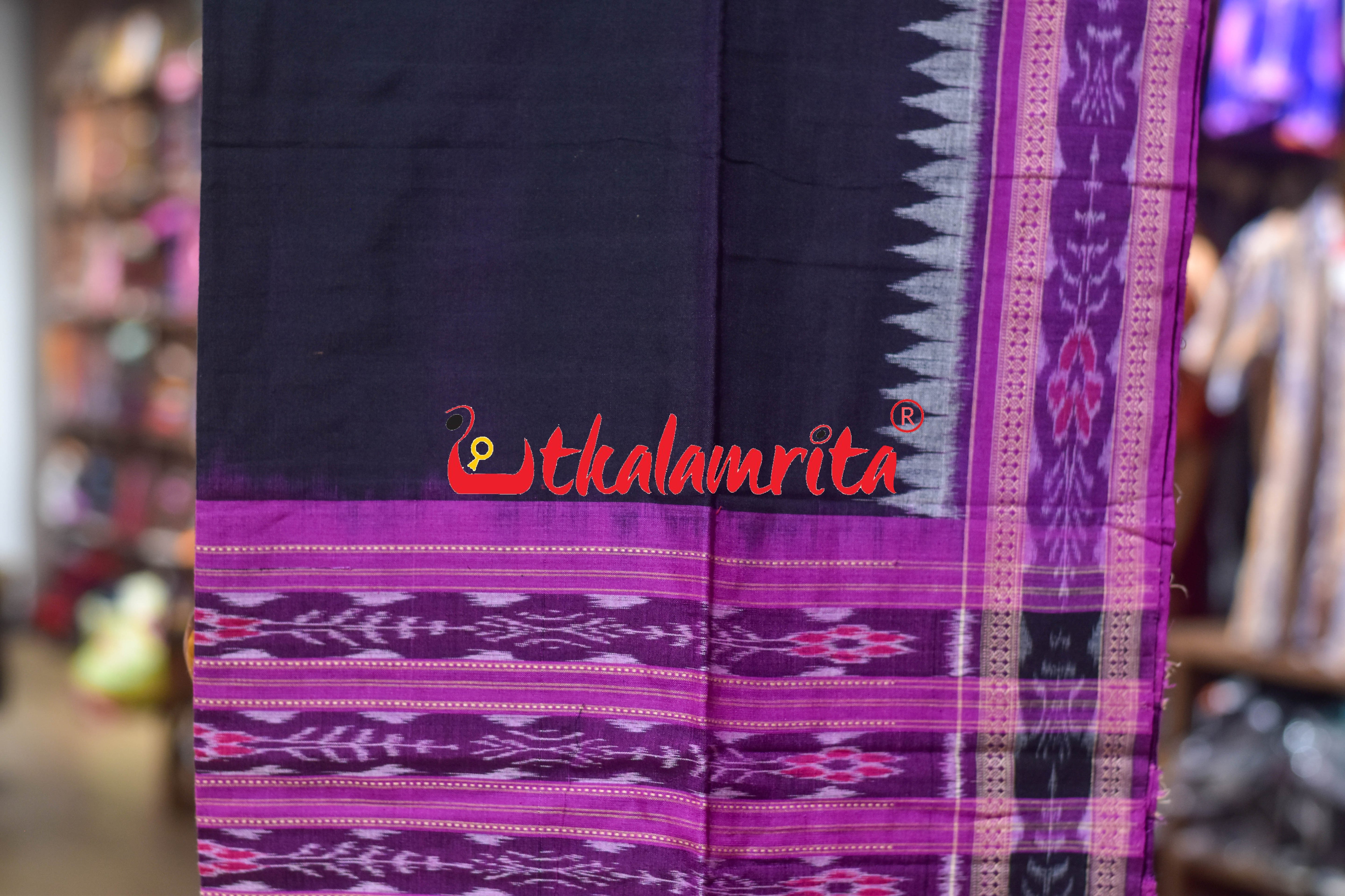 Purple Flower Sambalpuri Cotton Dress Set