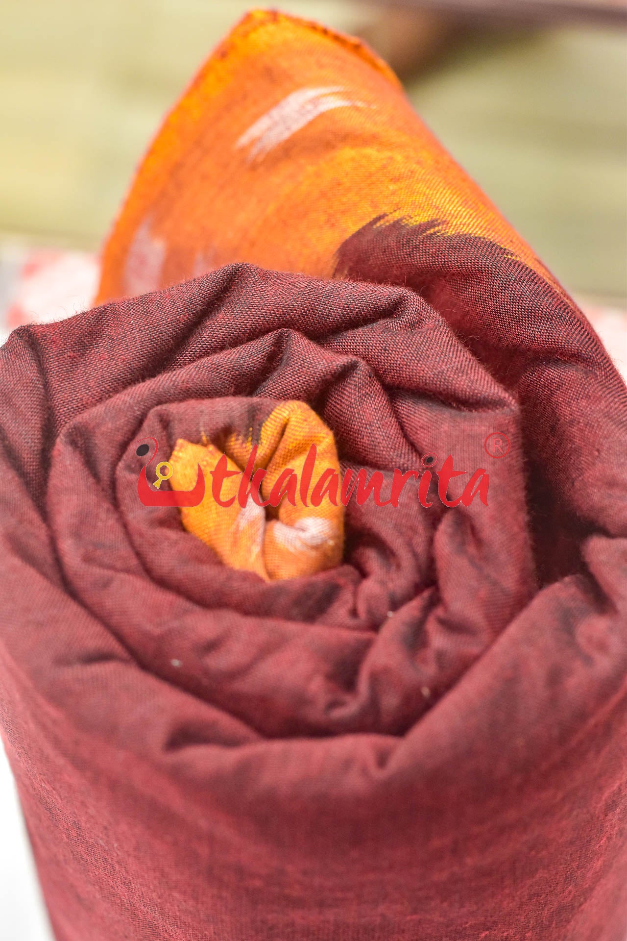 Coffee Orange Pahadi (Fabric)