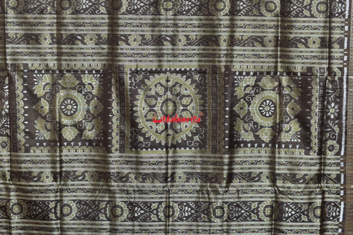 Harappa Boita Olive Sambalpuri Silk Saree