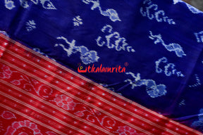 Prussian Blue Tribals Sambalpuri Silk Saree