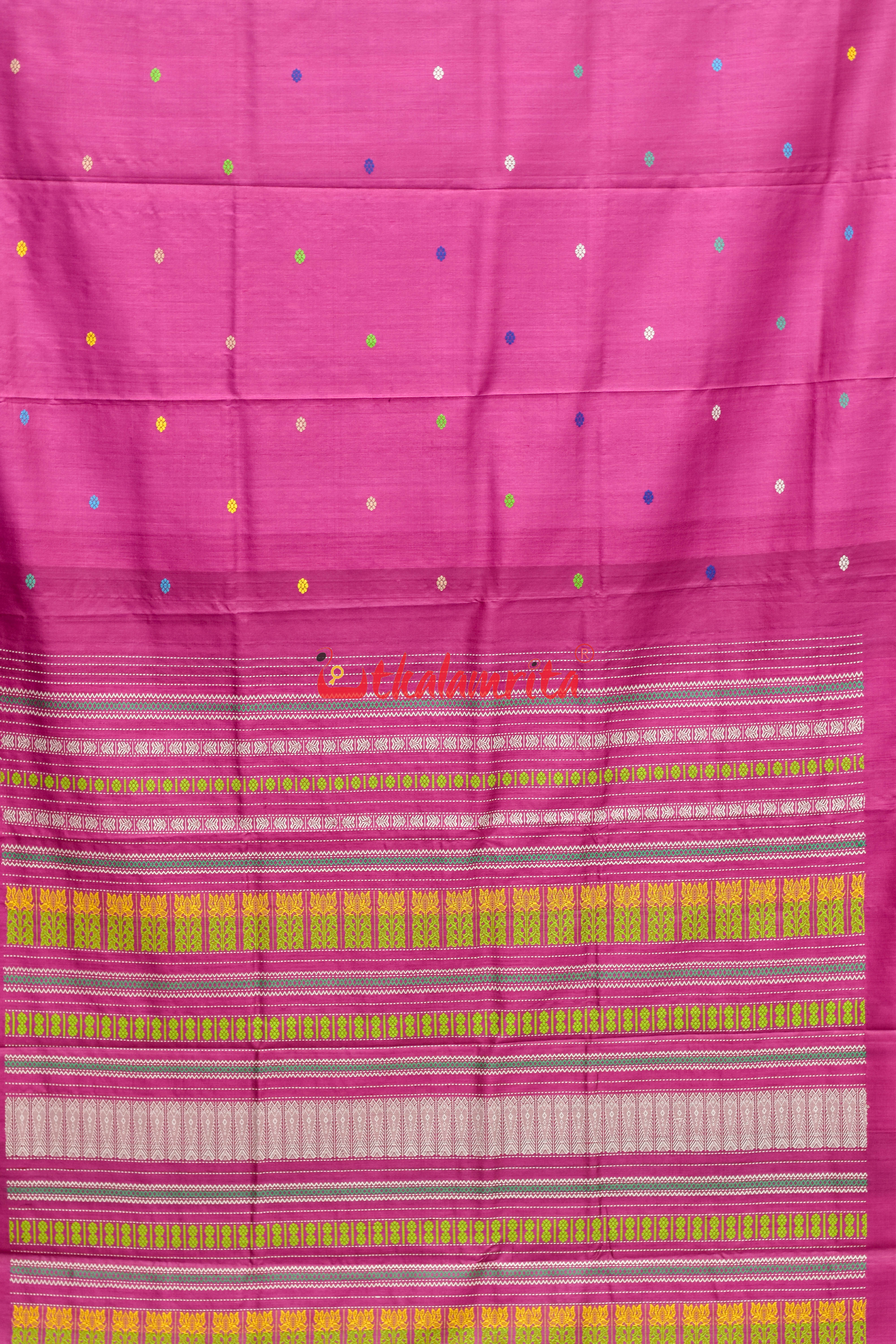 Fish & Lotus Jaala Gopalpur Tussar Saree